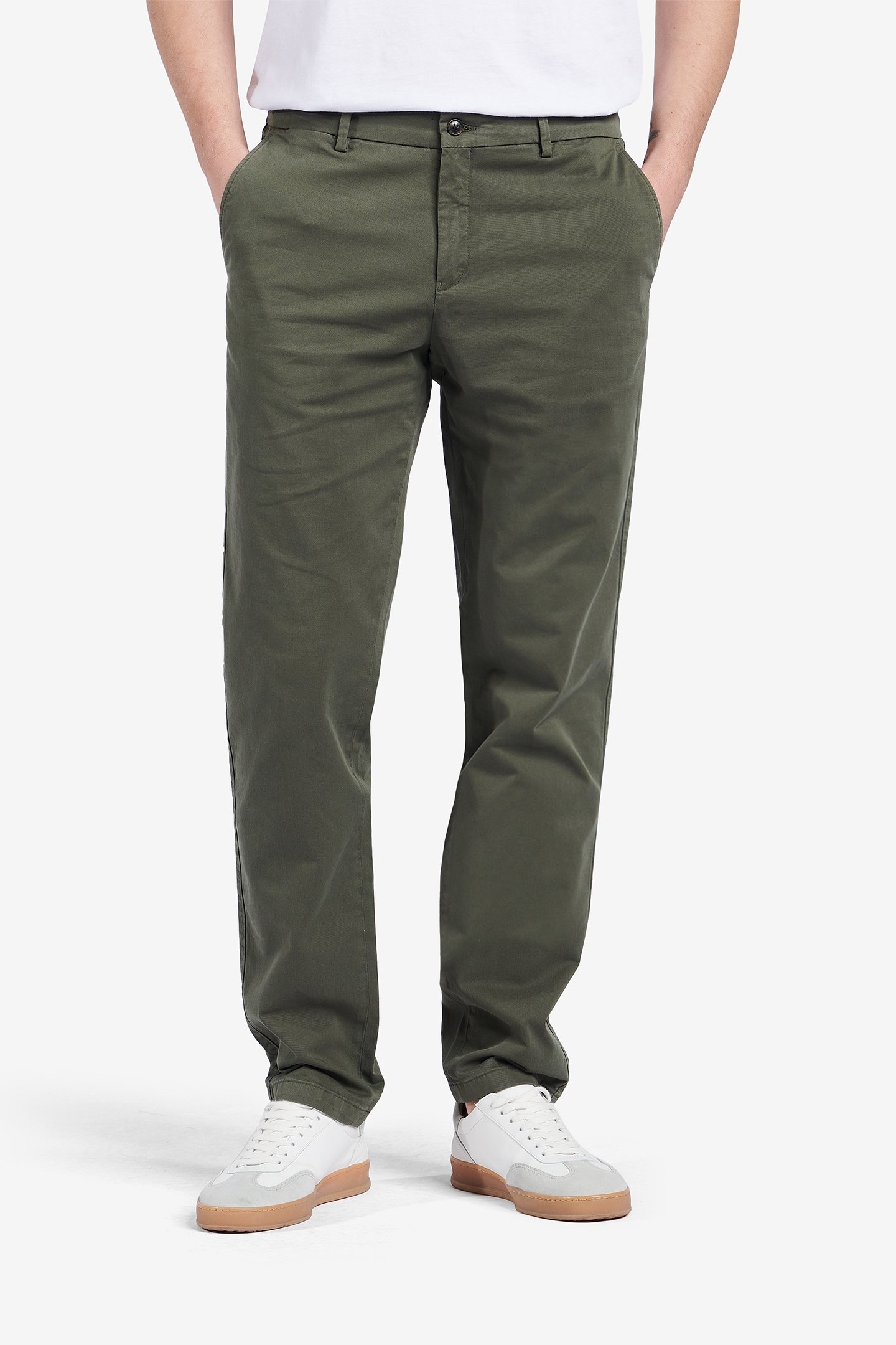 DIEGO COTTON-STRETCH DARK GREEN 1