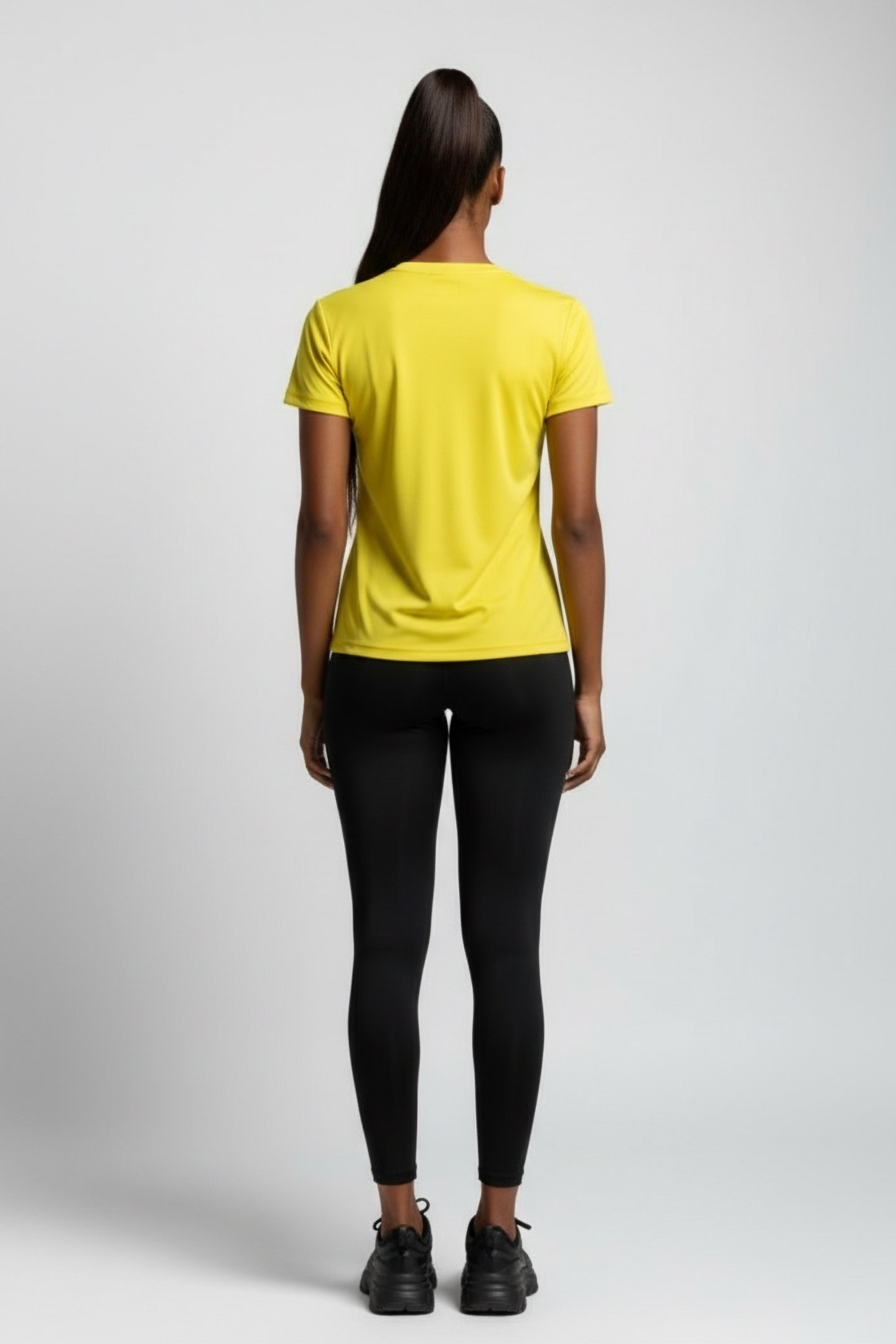 TEAM T-SHIRT PANEL YELLOW-BLACK 2