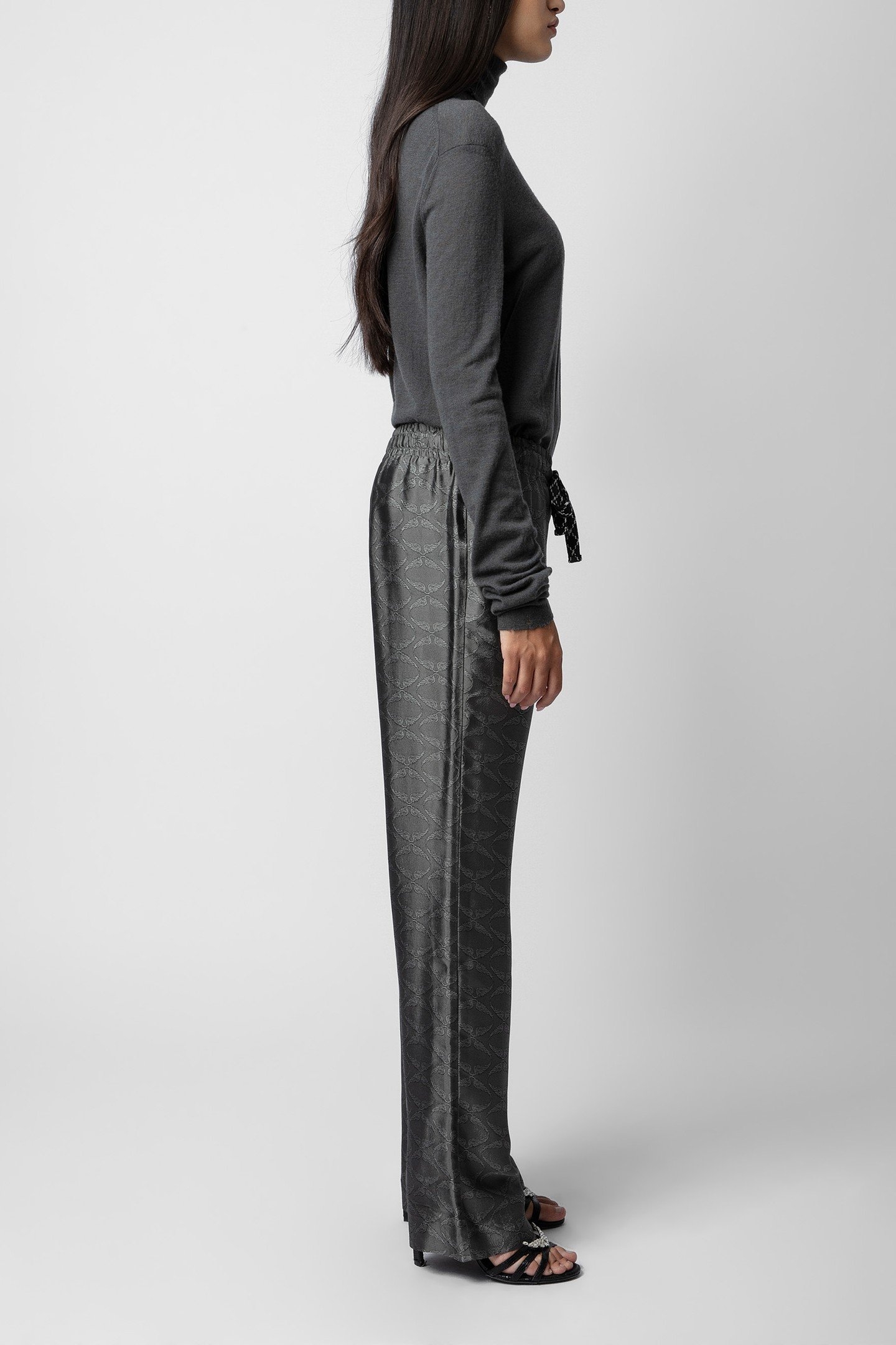 POMY JACQUARD WINGS PANTS ANTHRACITE 3