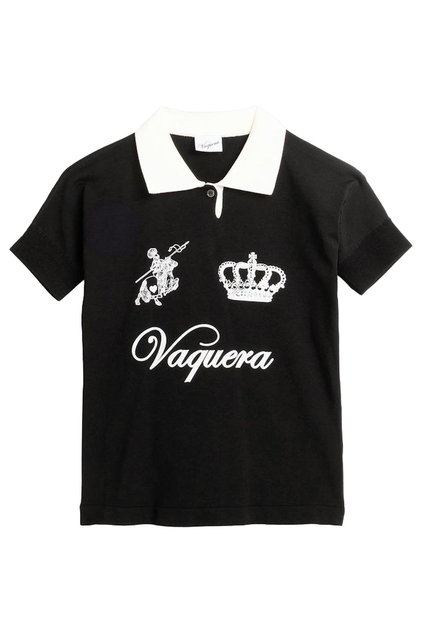 VAQUERA – WOMEN'S POLO BLACK 1