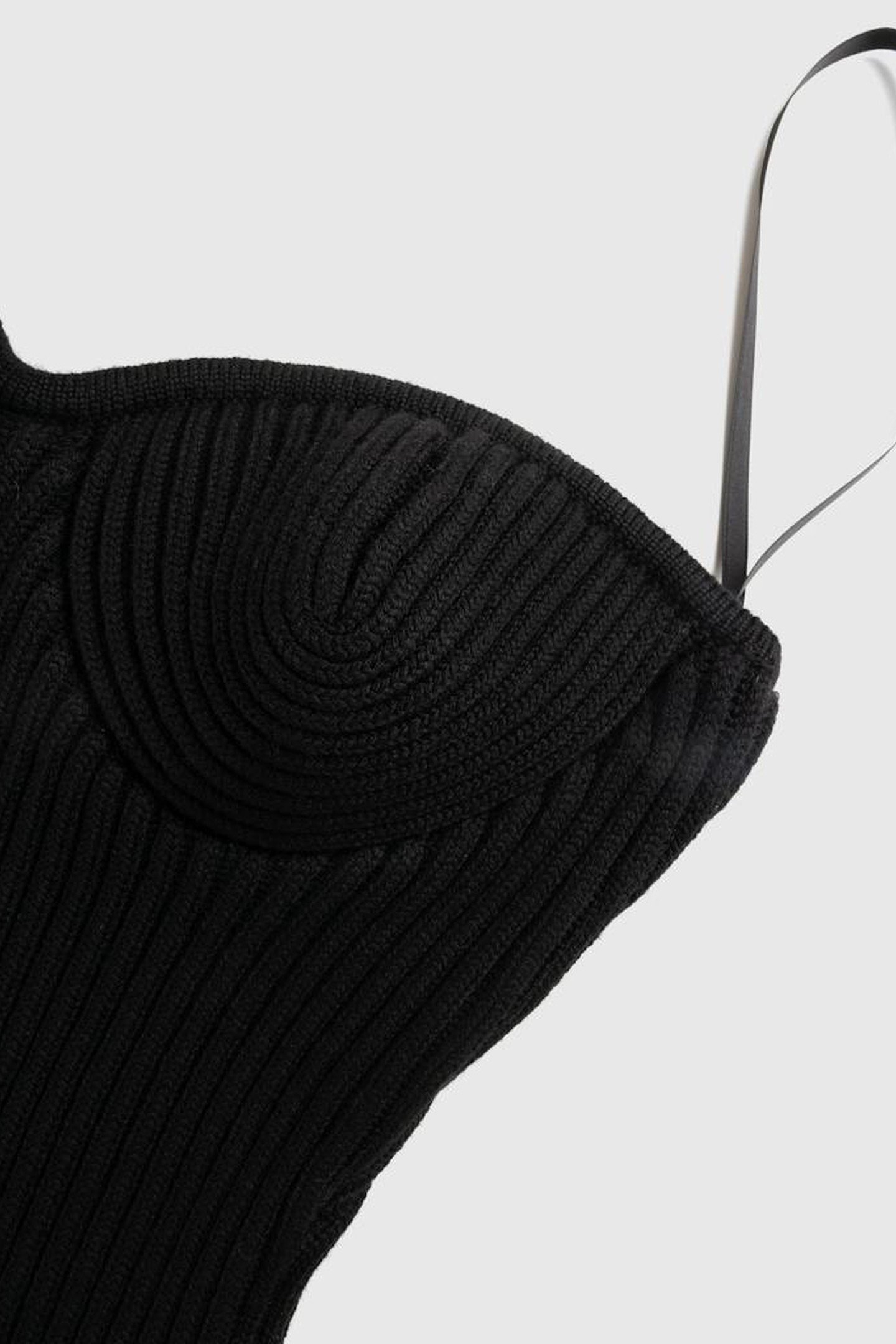 JEAN PAUL GAULTIER – RIBBED WOOL CORSET BLACK 3
