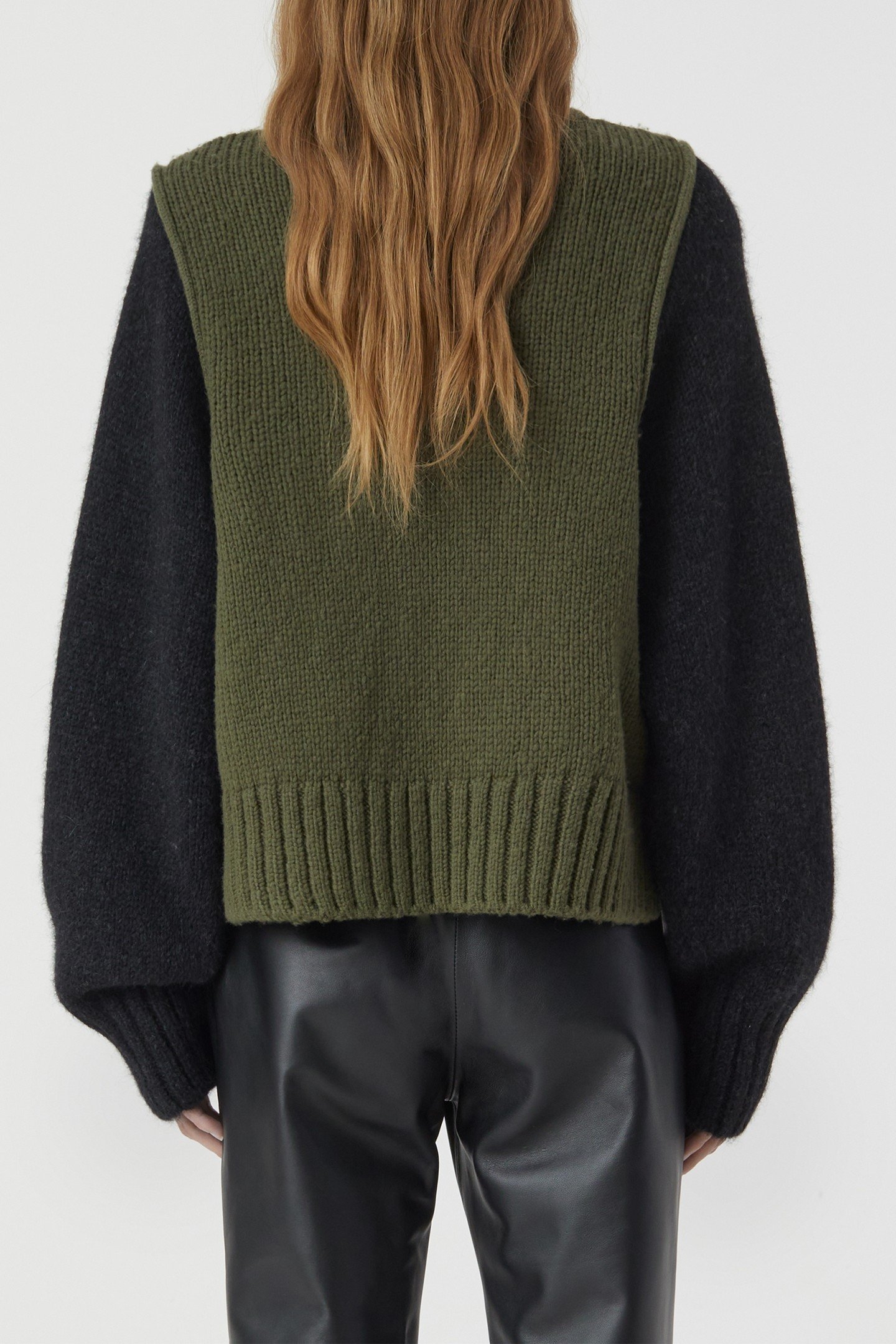 CREW NECK LONG SLEEVE KNITS INDUSTRIAL GREEN 5