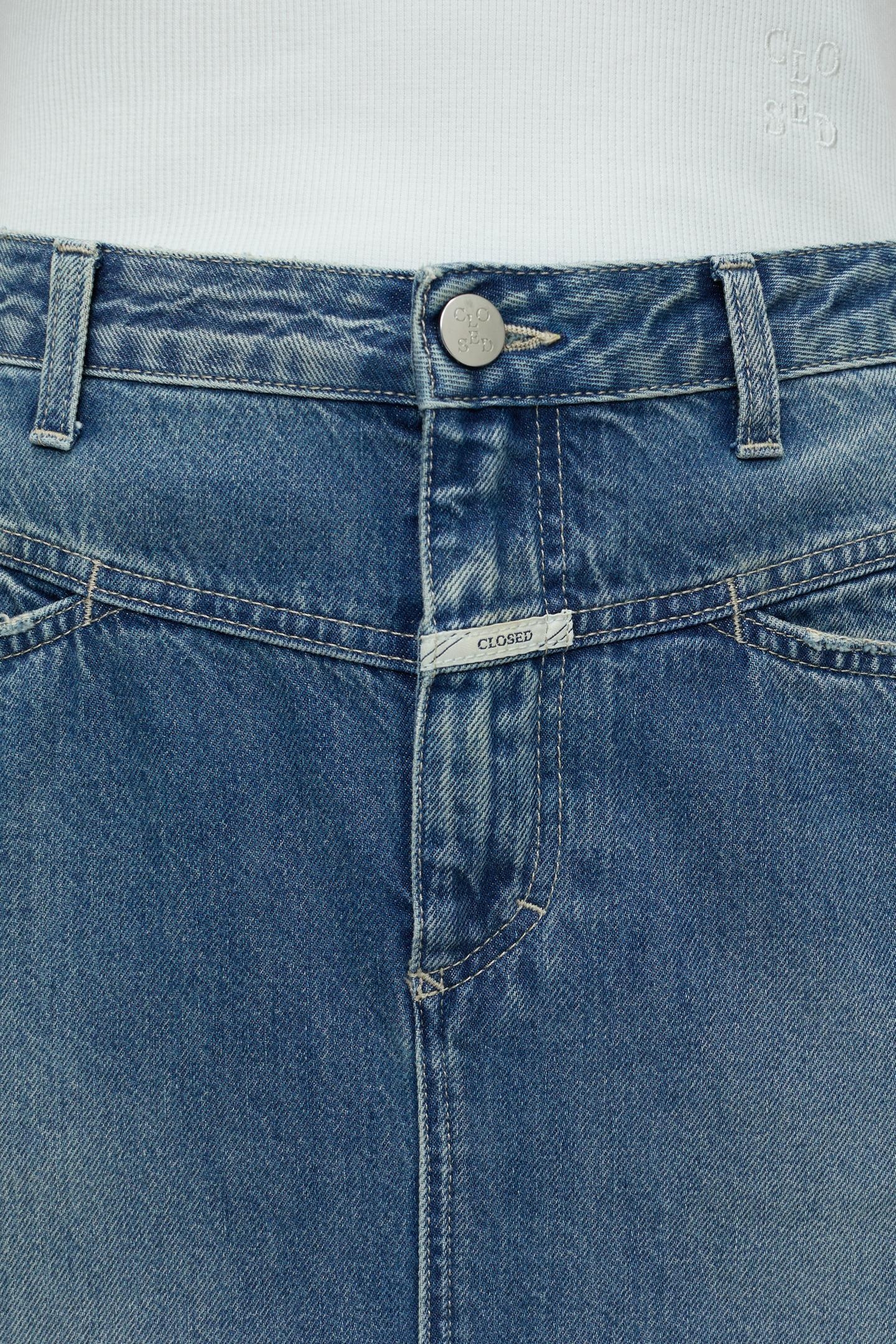 LONG X-POCKET SKIRT DARK BLUE 3