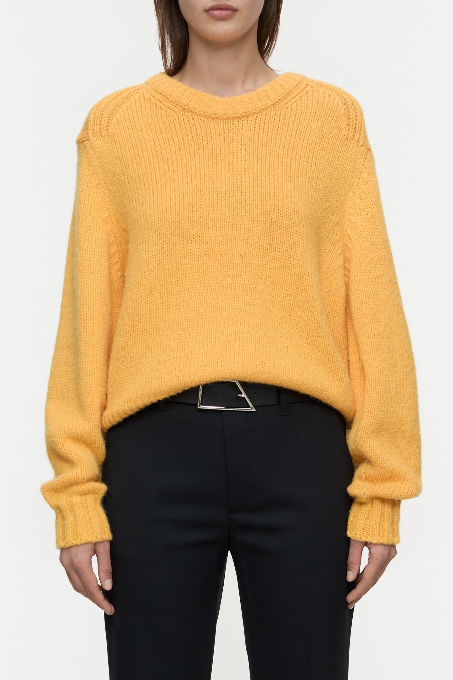 CREW NECK LONG SLEEVE KNITS IRISH ORANGE 1