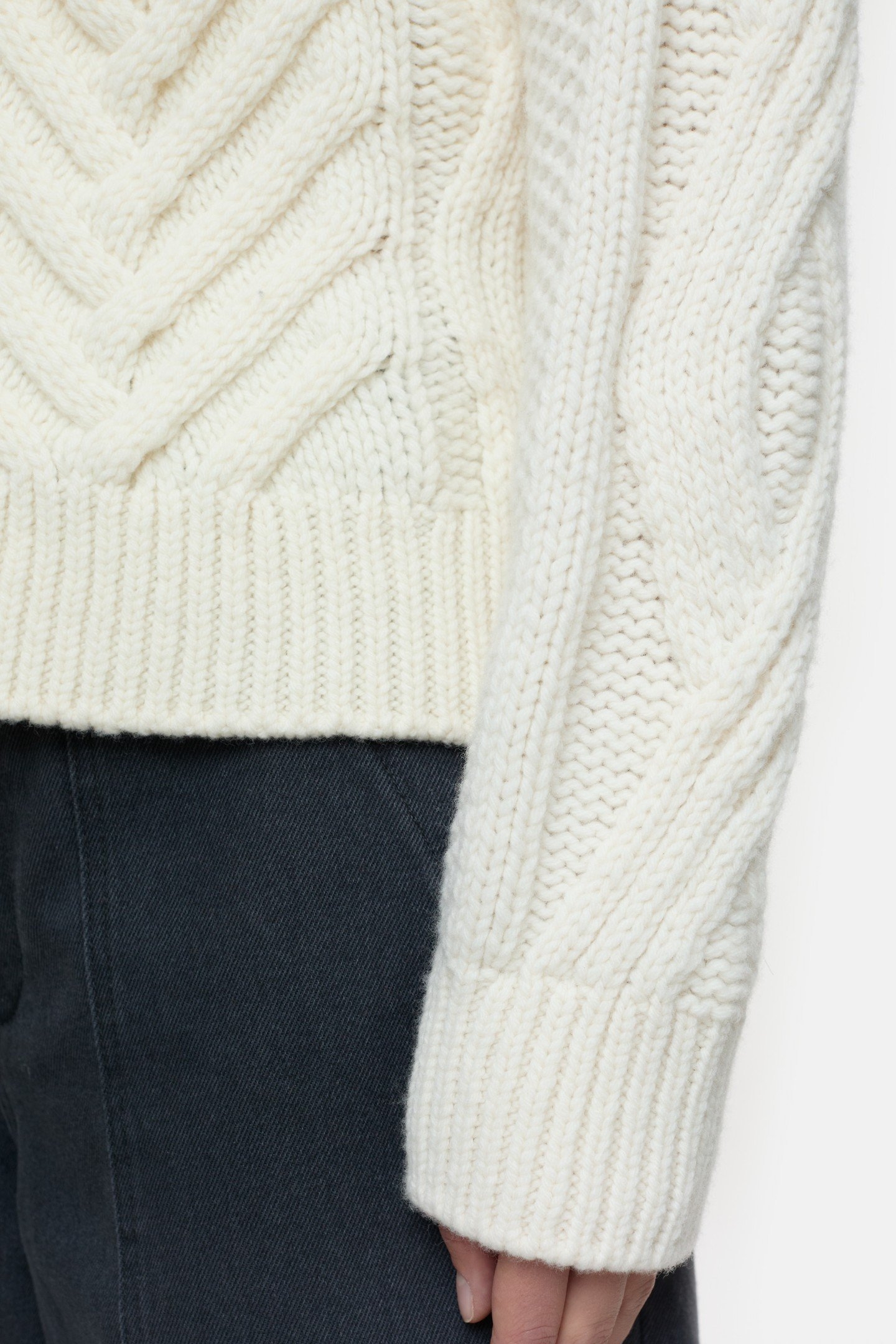 CREW ZIP CARDIGAN KNITS IVORY 4