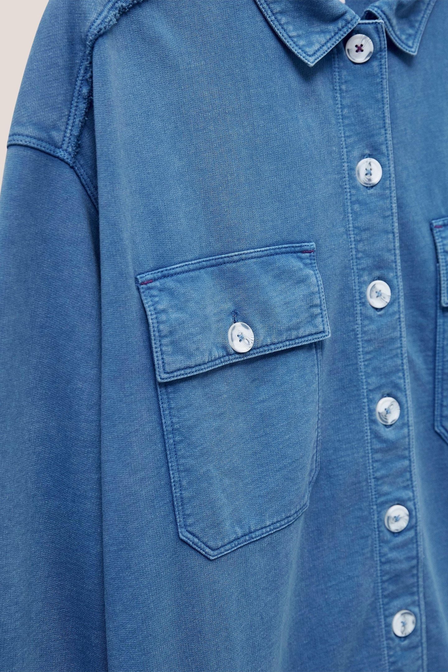 EVIE LONGLINE SWEAT JACKET INDIGO BLUE 3