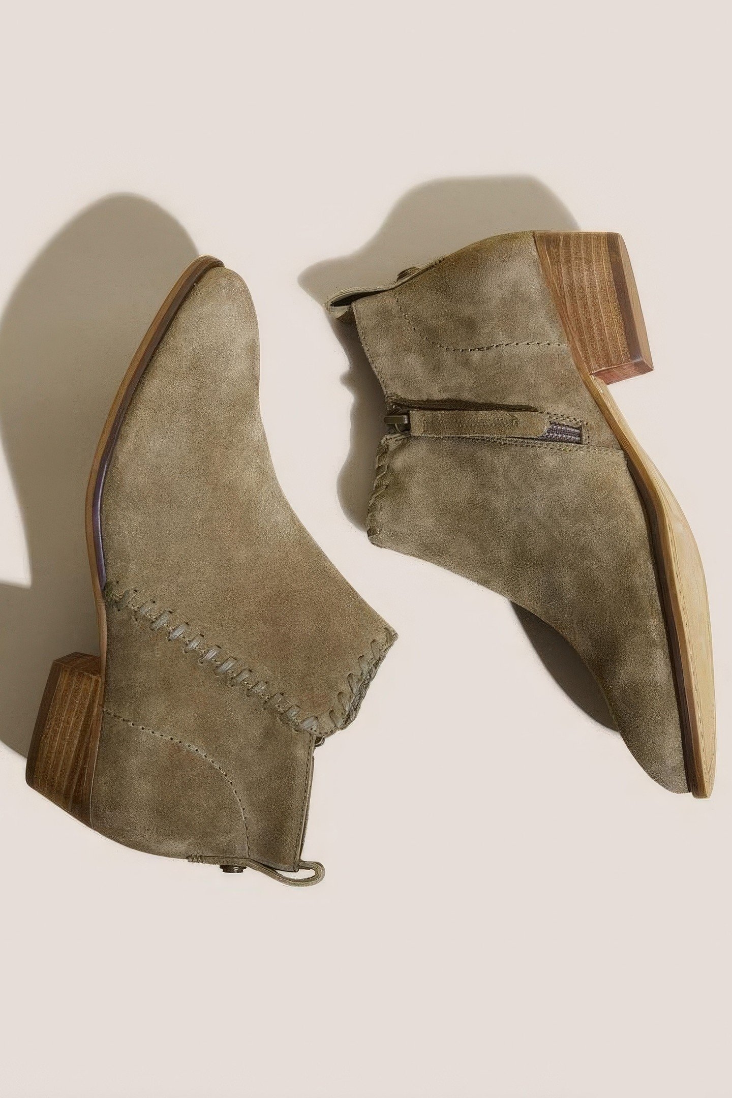 WILLOW SUEDE ANKLE BOOT DUSTY GREEN 1