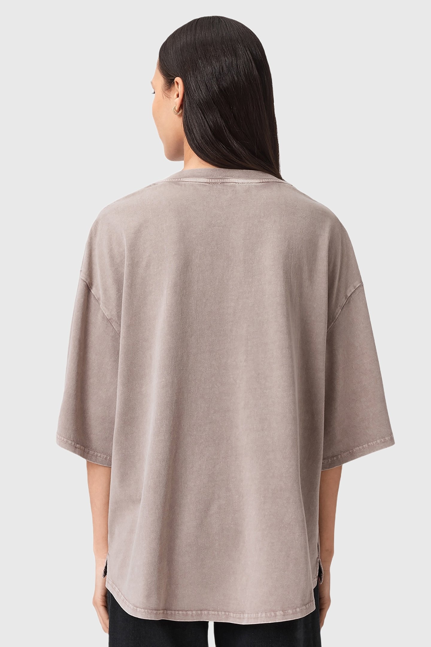 AMELIE AS EMB TEE STONE GREY 2