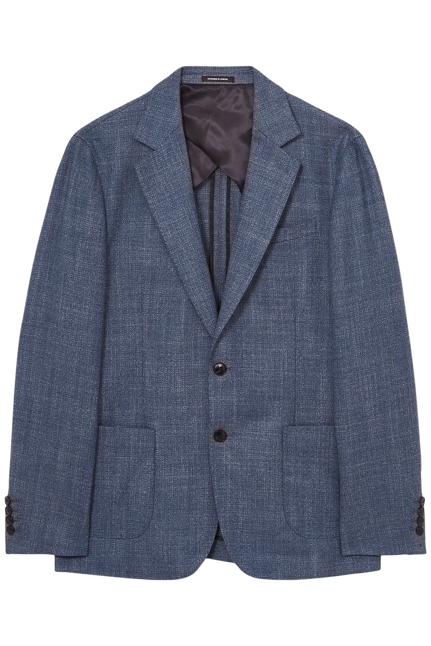 SB 2B NOTCH TEXTURED BLAZER BLUE 4