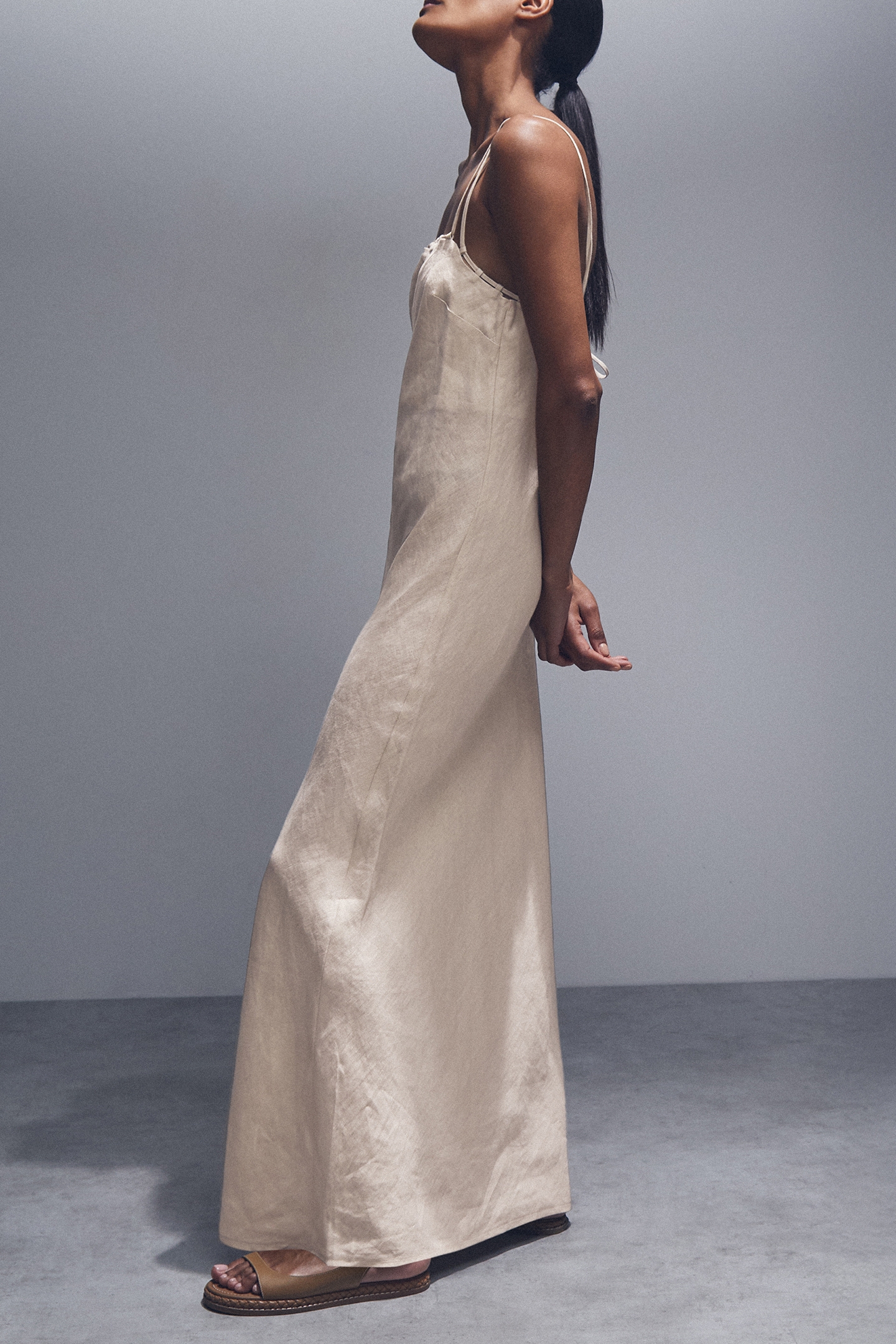 LINEN SLIP DRESS NEUTRAL 7