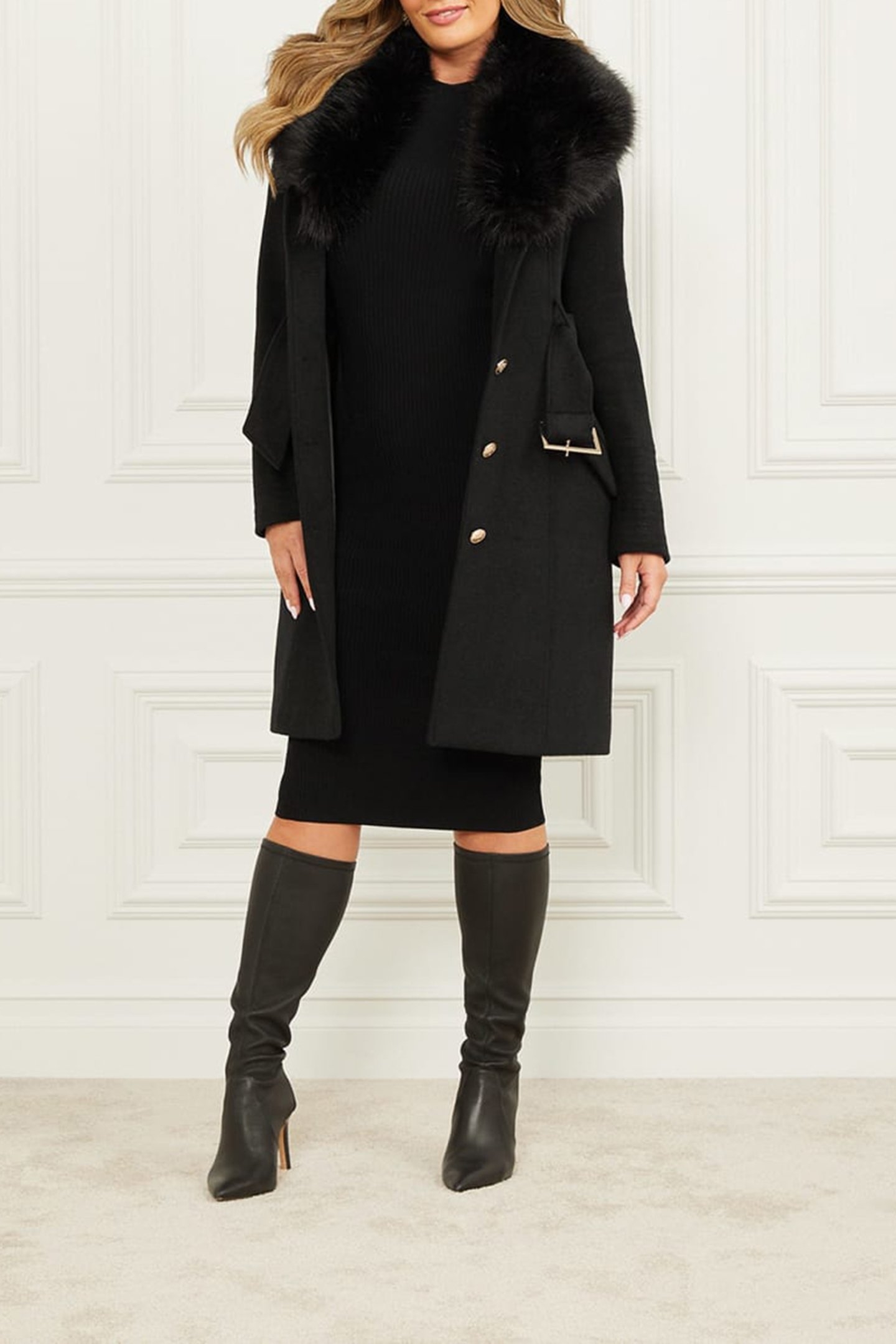 LORETA COAT JET BLACK A996 3