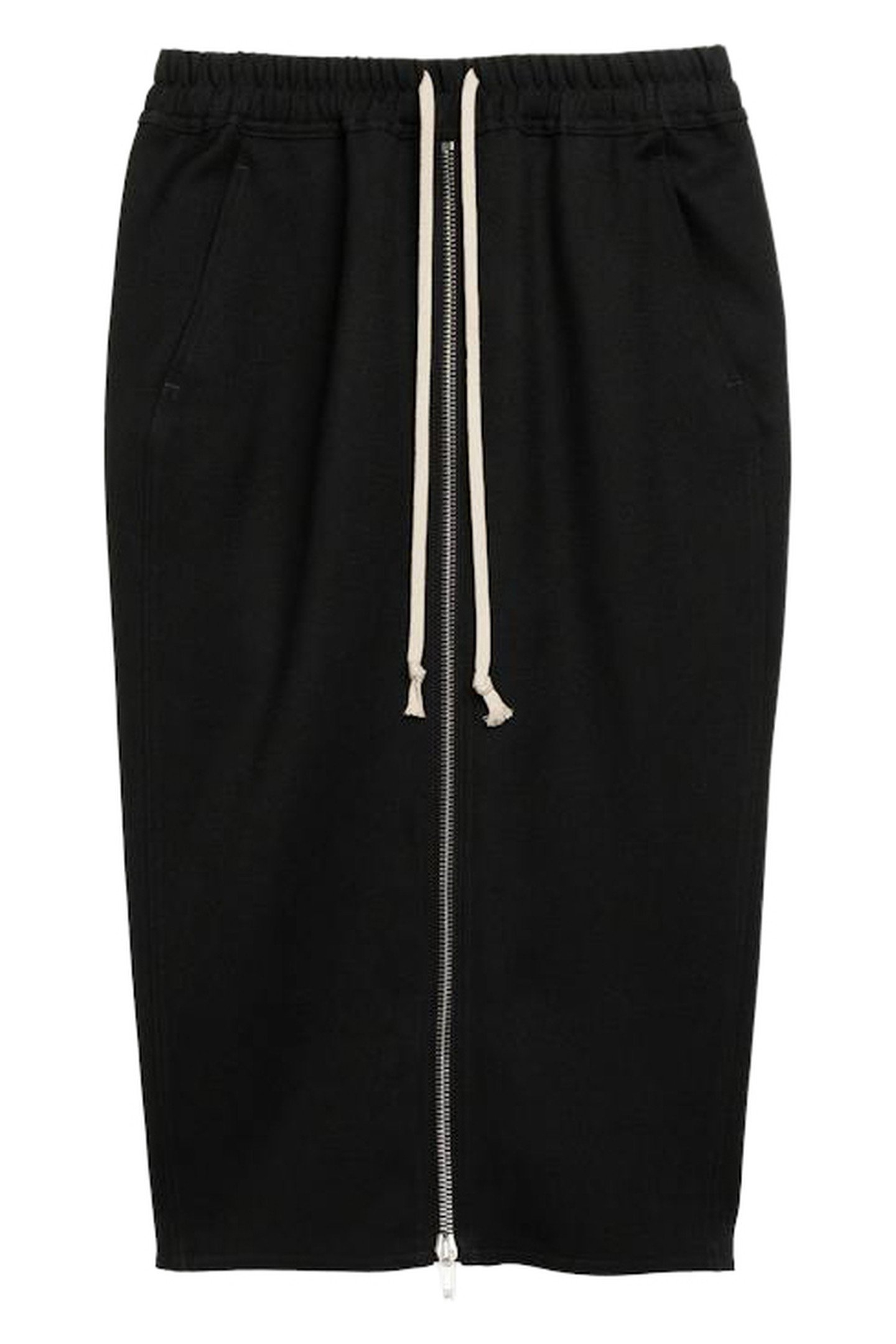 RICK OWENS – ZIPPED PILLAR SKIRT BLACK 1