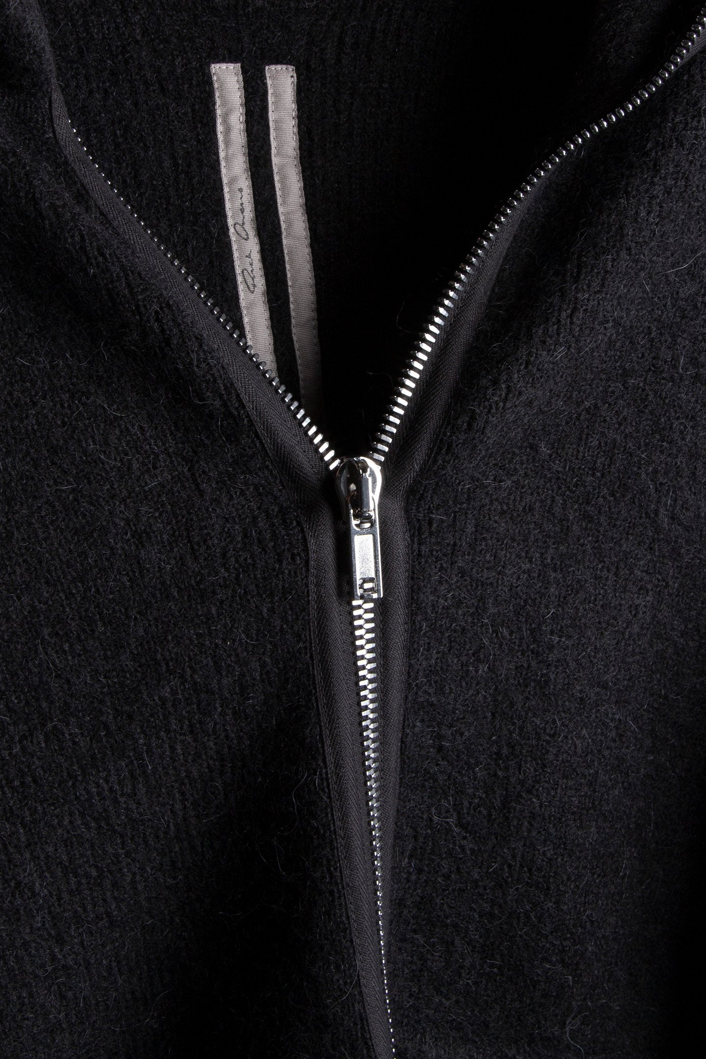 RICK OWENS – KNIT SWEATER GIMP HOODIE BLACK 8