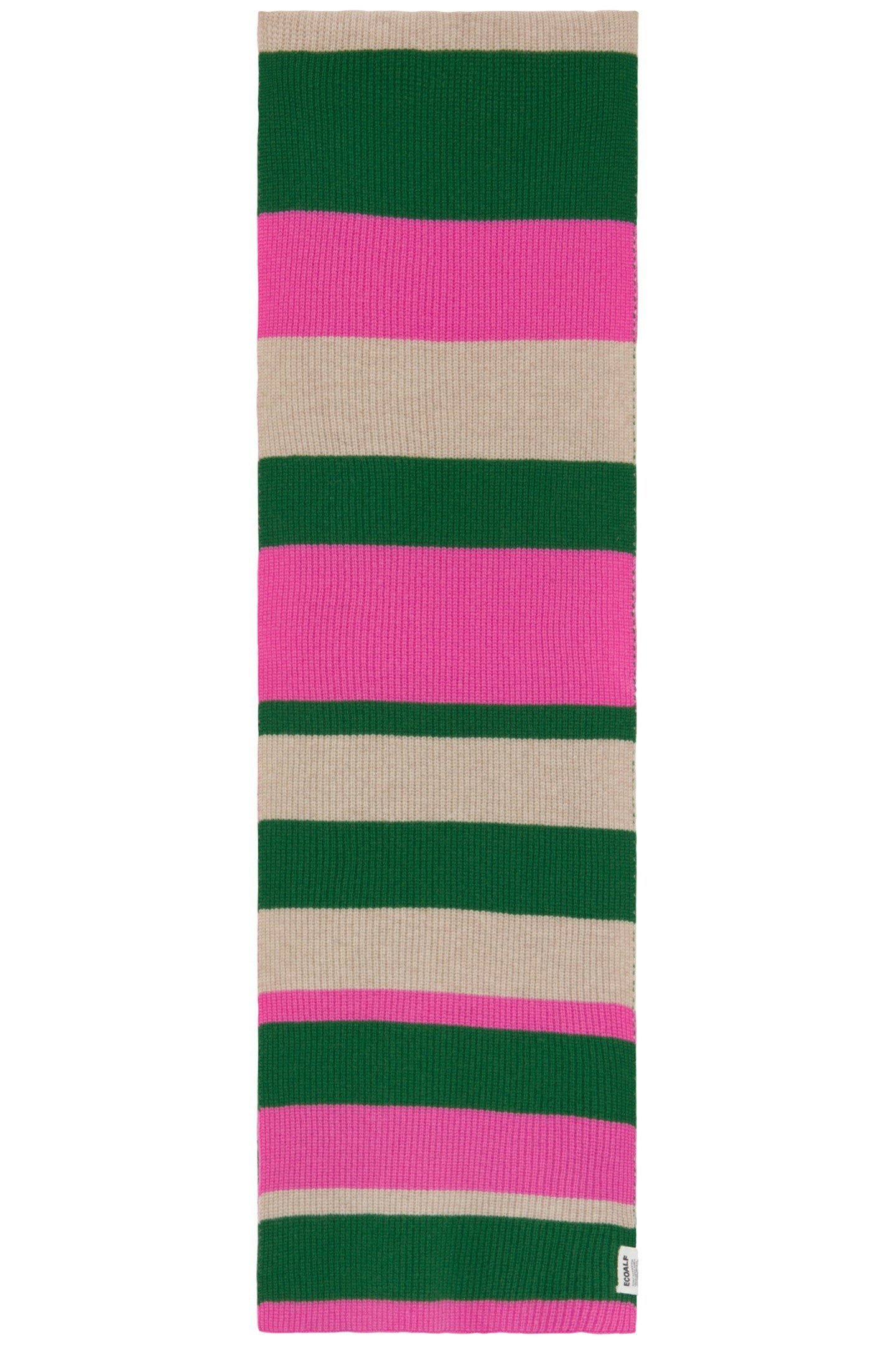 MULTIALF SCARF TAUPE+PINK+GREEN 2