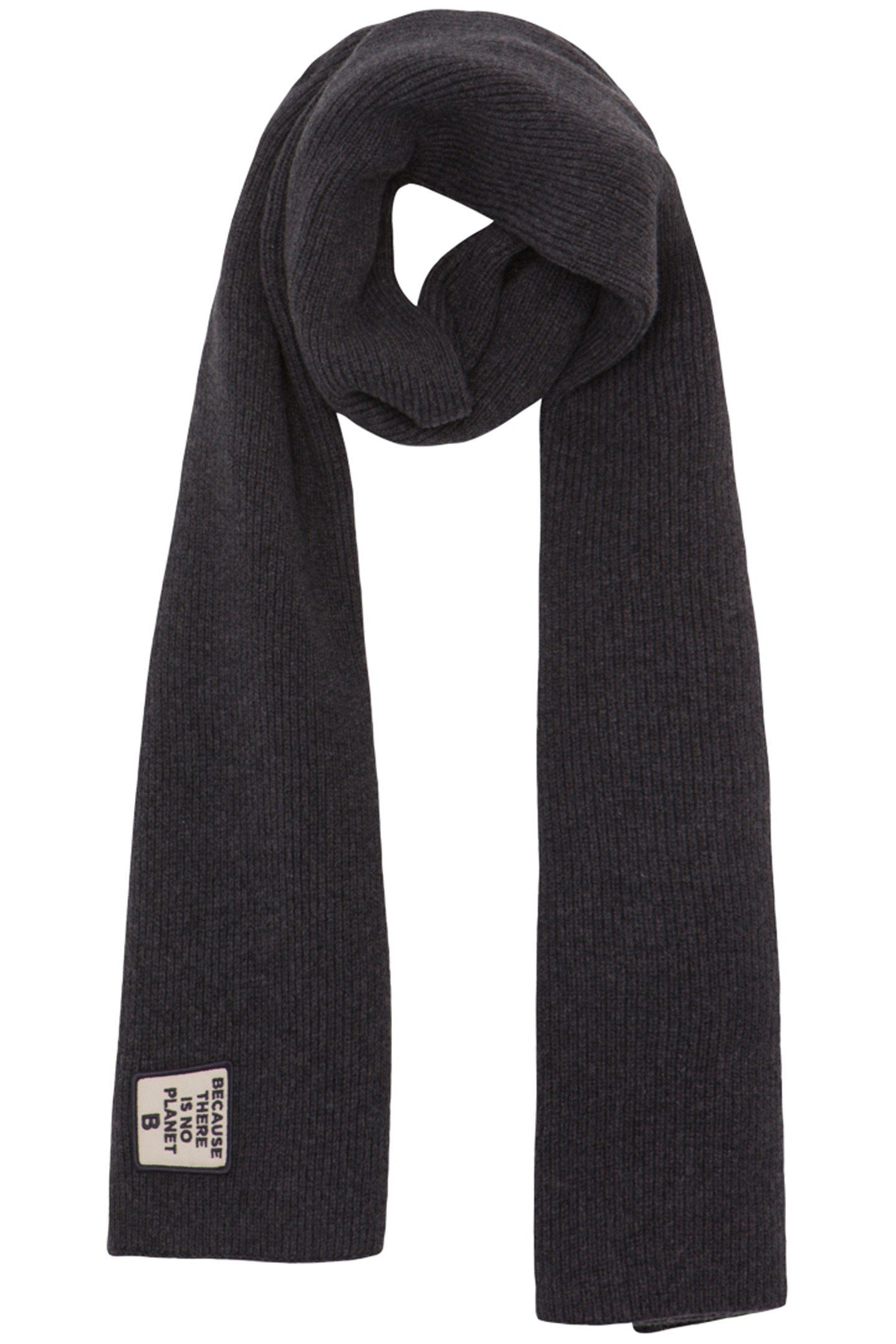 UNISEX PATCHALF BECAUSE SCARF DARK GREY MELANGE 1