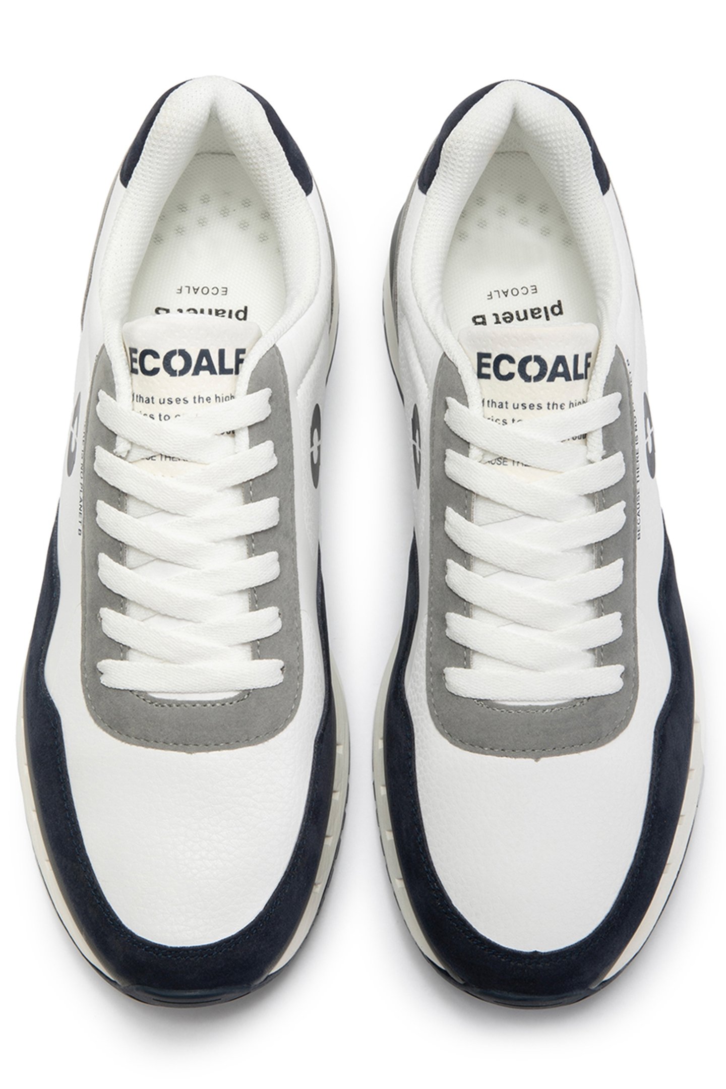 CERVINOALF LEATHER SNEAKERS WHITE/NAVY 2
