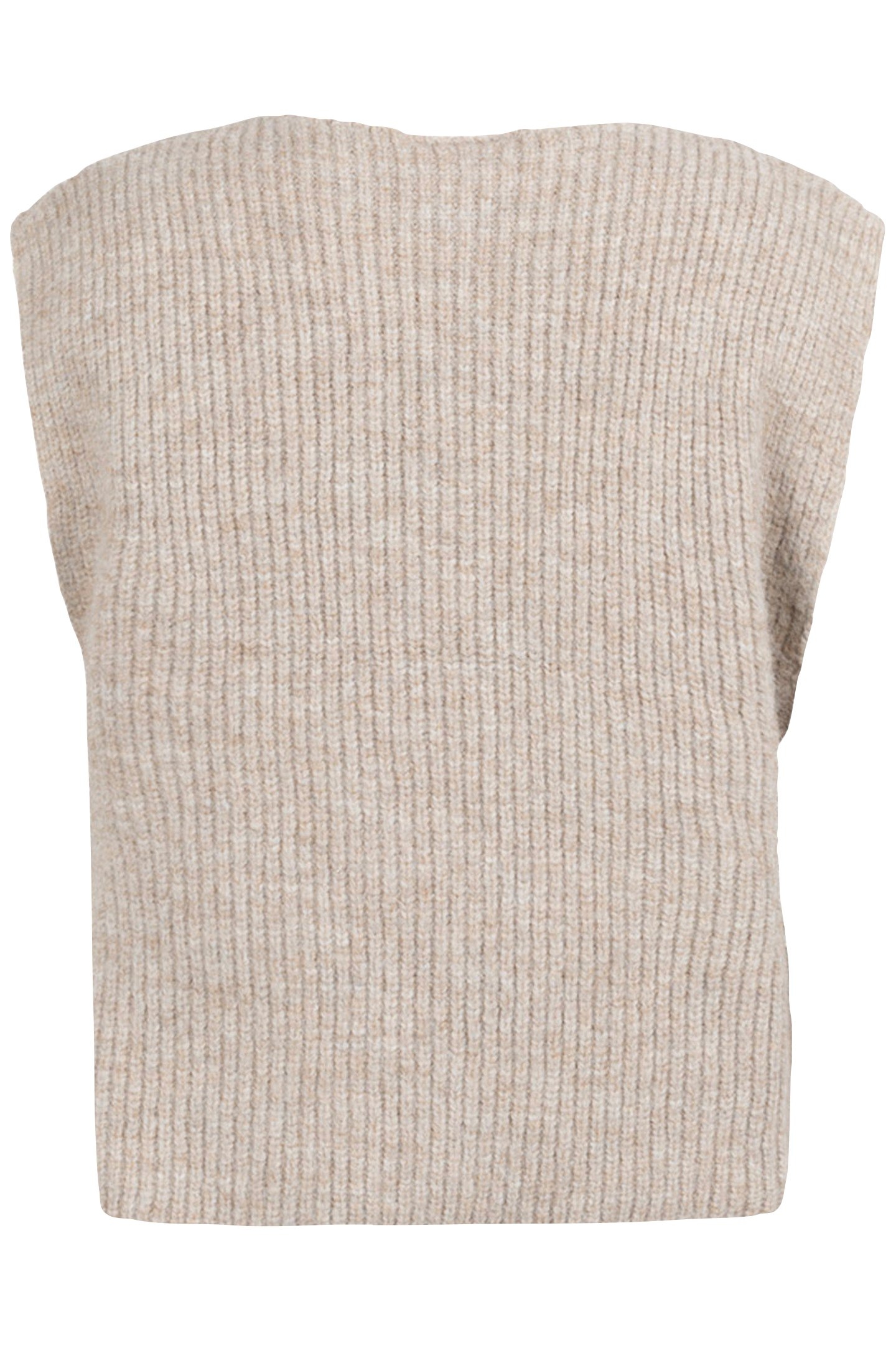 BILLIE KNITTED VEST S/L SEMOLINA MELEE 2