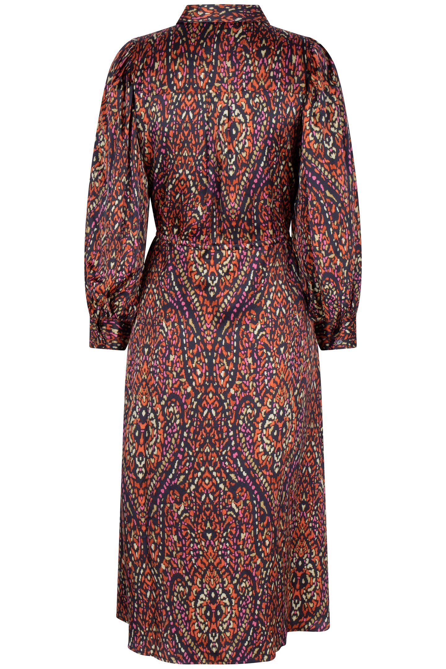 DRESS LONG SATEEN REWILDING PRINT 5