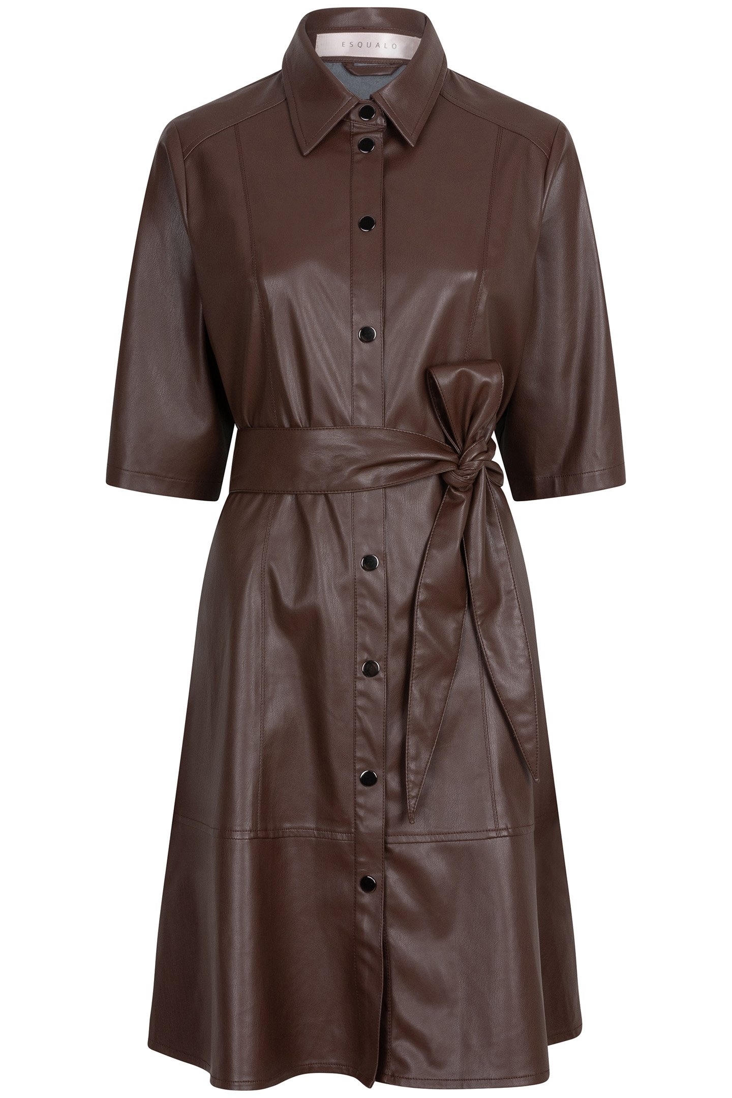 DRESS VEGAN LEATHER CHOCOLATE 4