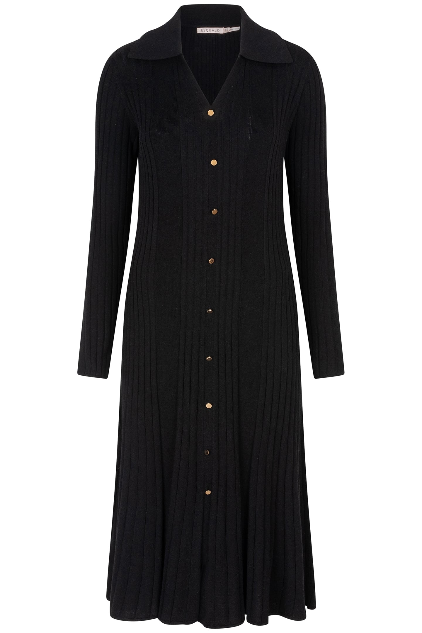 DRESS RIB BUTTON CLOSURE BLACK 4