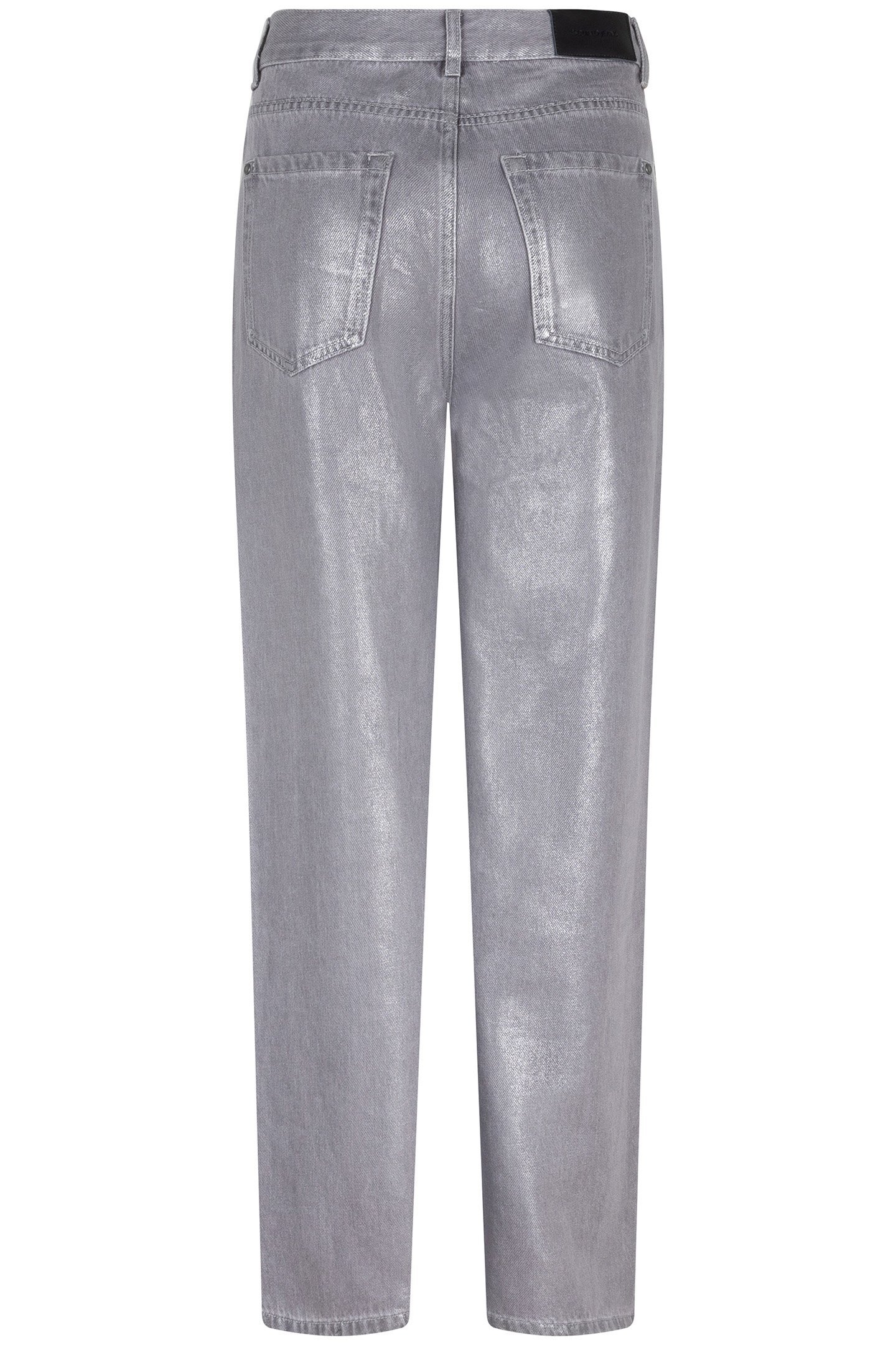 TROUSERS JEANS METALLIC COATED DARK GREY 5