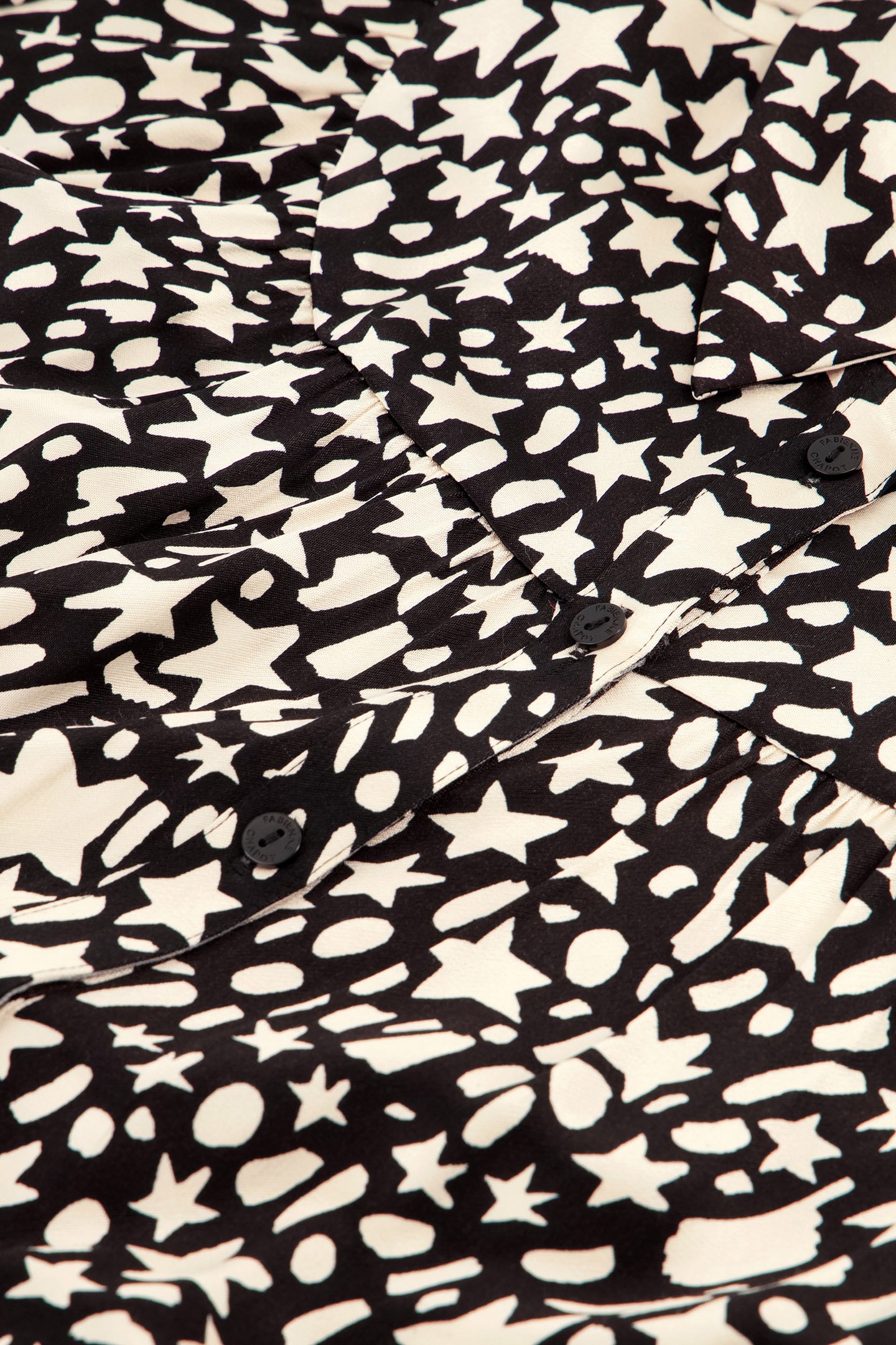 NINA BLOUSE BLACK/CREME BRULEE 4