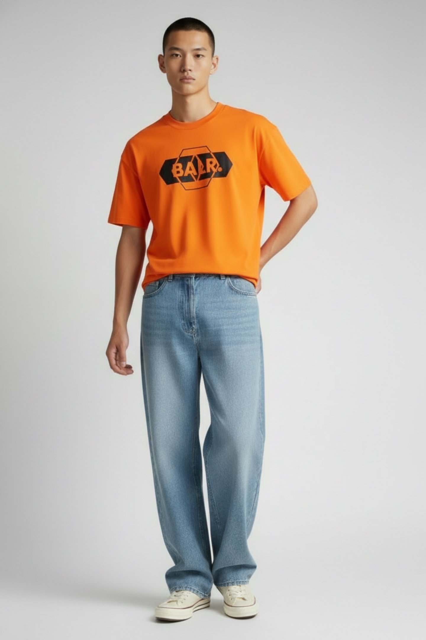 BALR. FORM BOX FIT T-SHIRT ORANGE 1