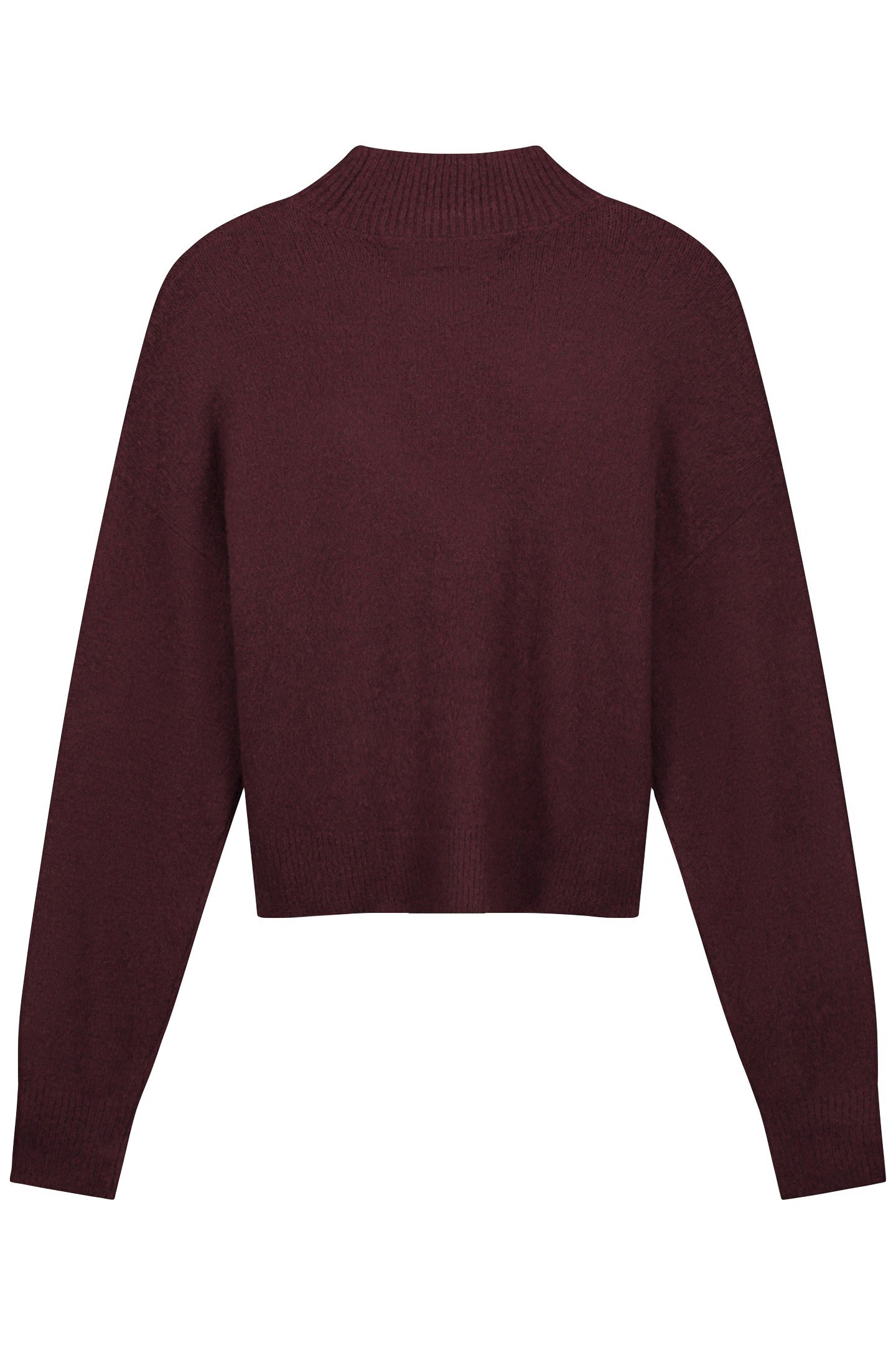 NOUS SOMMES LABELS – ELLA CROPPED MOCKNECK BURGUNDY 2