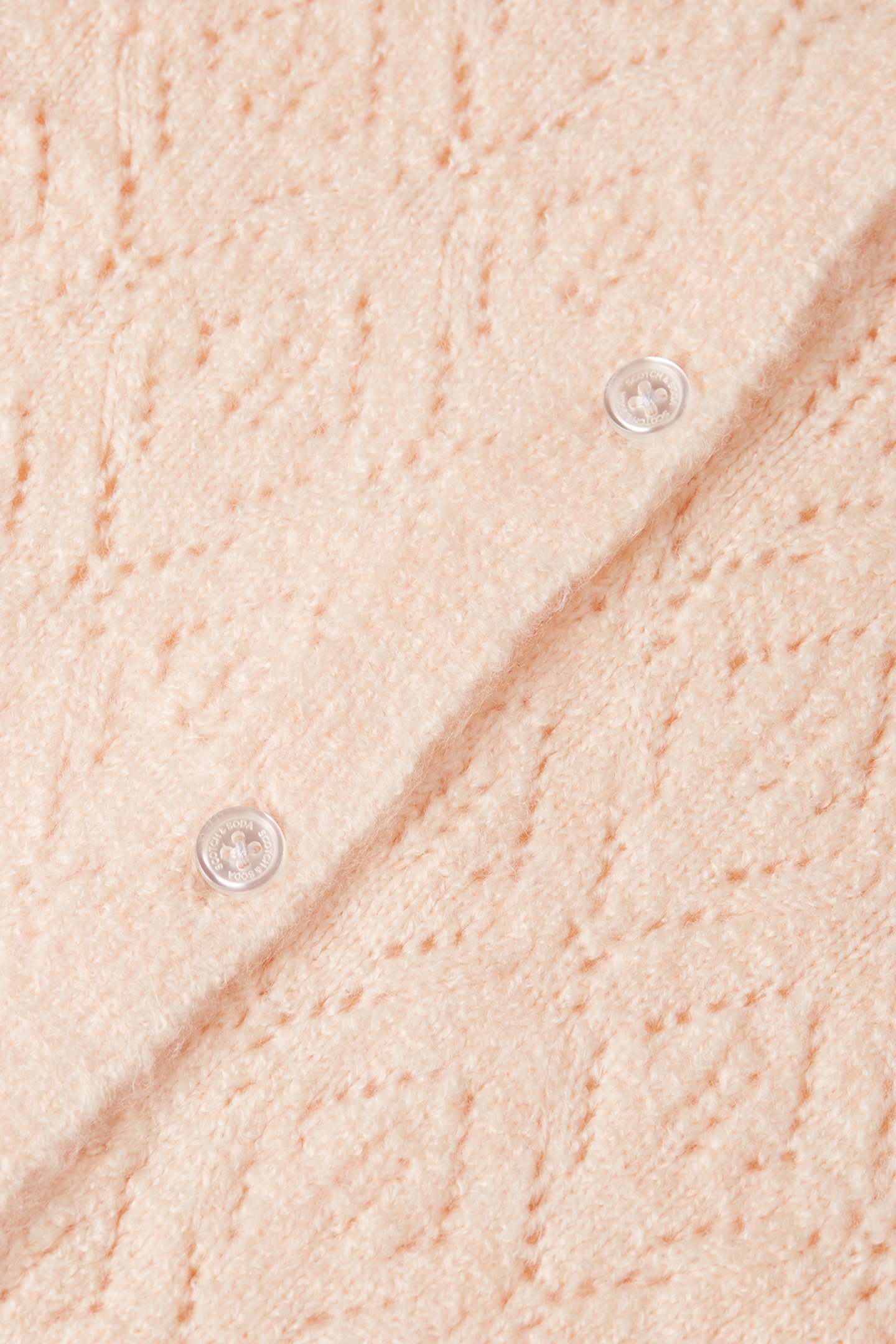 GIRLS POINTELLE SWEATER KNIT CARIDGAN NATURAL 3