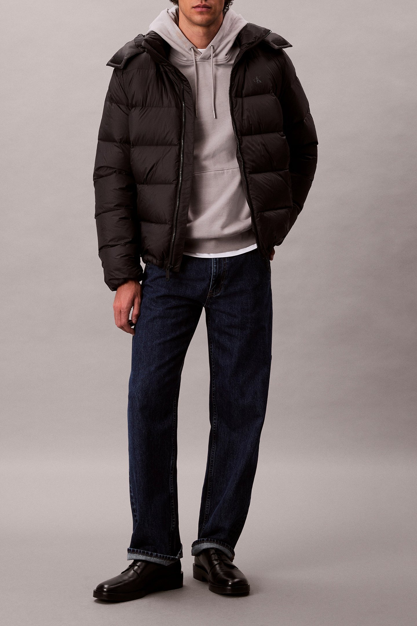 LONGSLEEVE NYLON ZIP OFF HOODIE BLACK 3