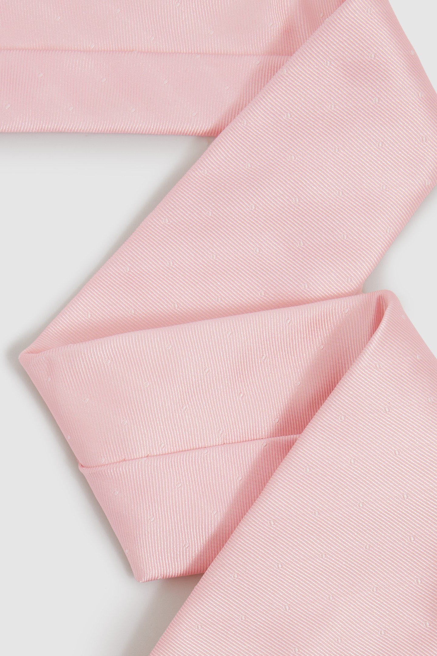 TEXTURED POLKA DOT SILK TIE LIGHT PINK 3