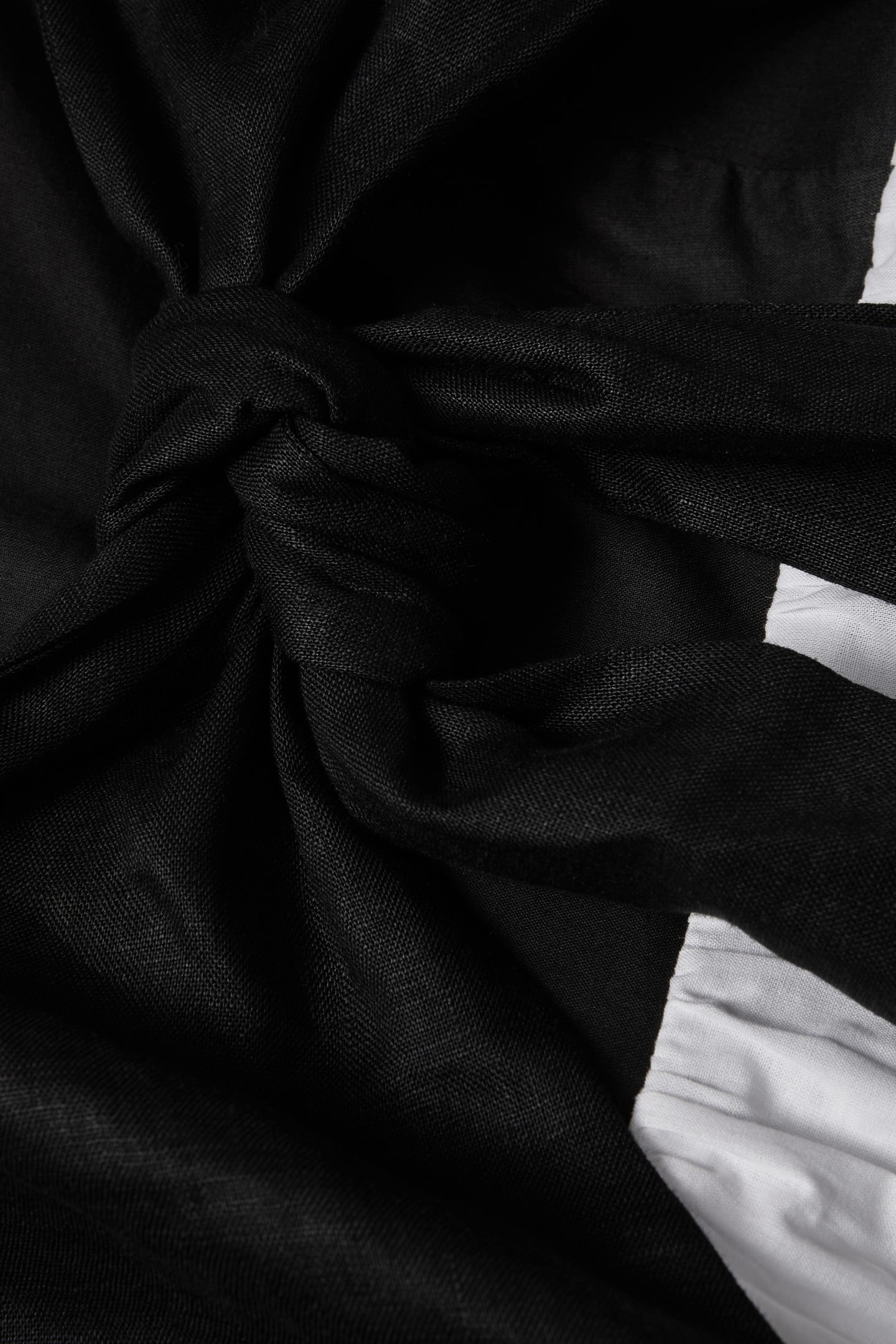 COLOR BLOCK RESORT MINI DRESS BLACK/WHITE 6