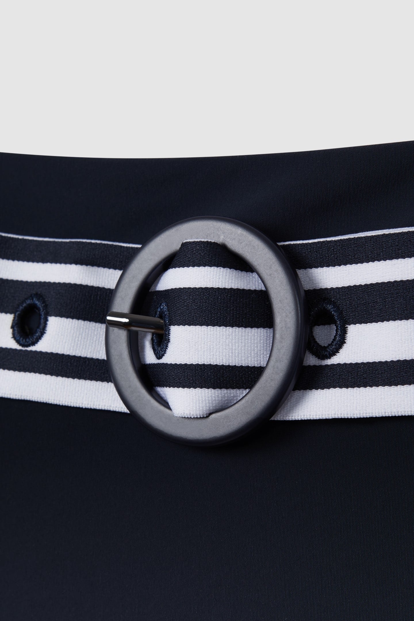 STRIPE BELT HIGHWAIST BIKINI BOTTOM NAVY/WHITE 6