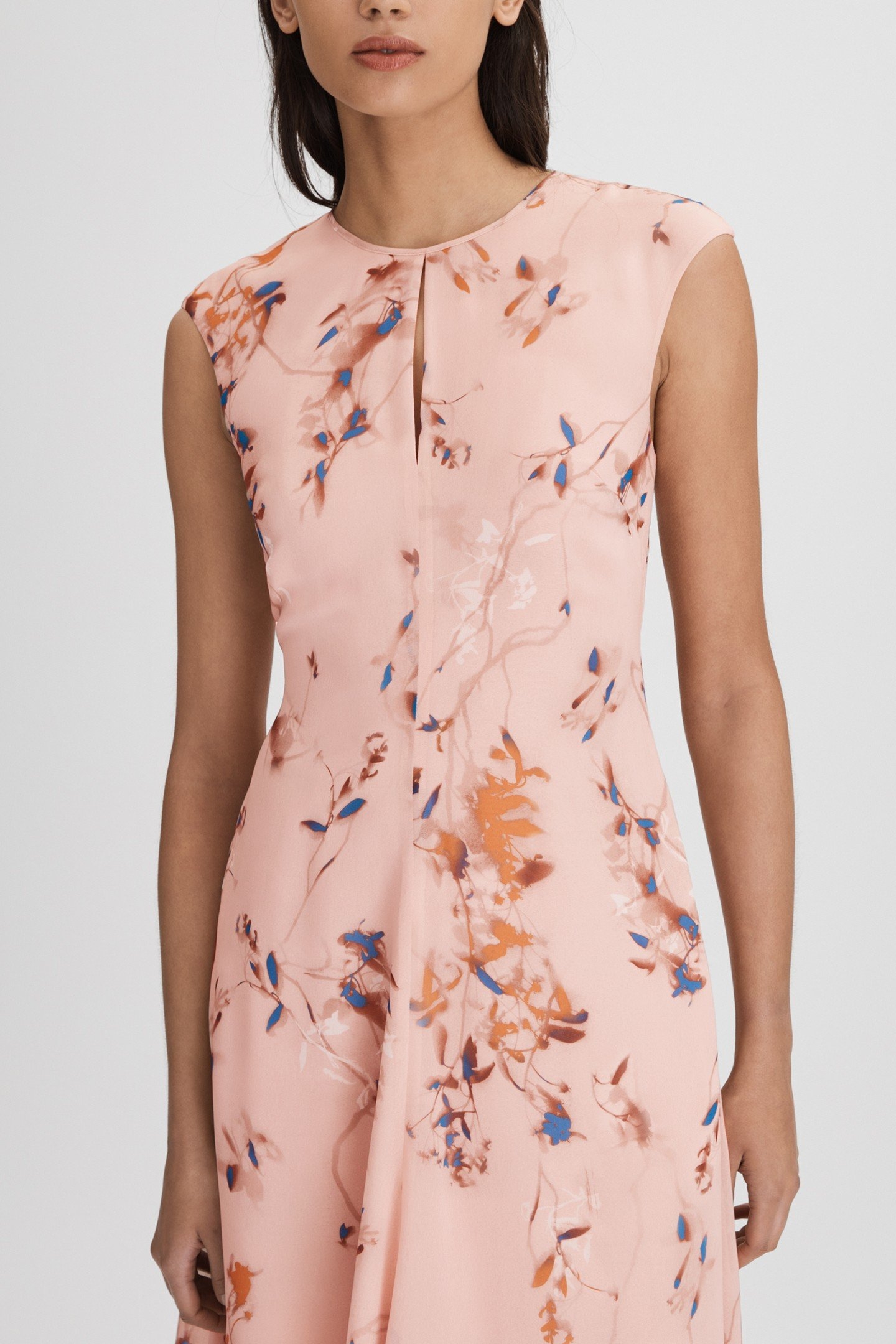 FLORAL PRINTED MIDI DRESS BLUSH 2