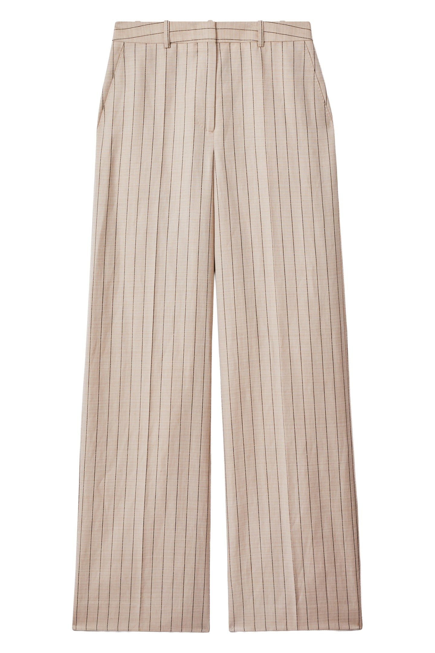 WIDE LEG PIN STRIPE TROUSER NEUTRAL 4