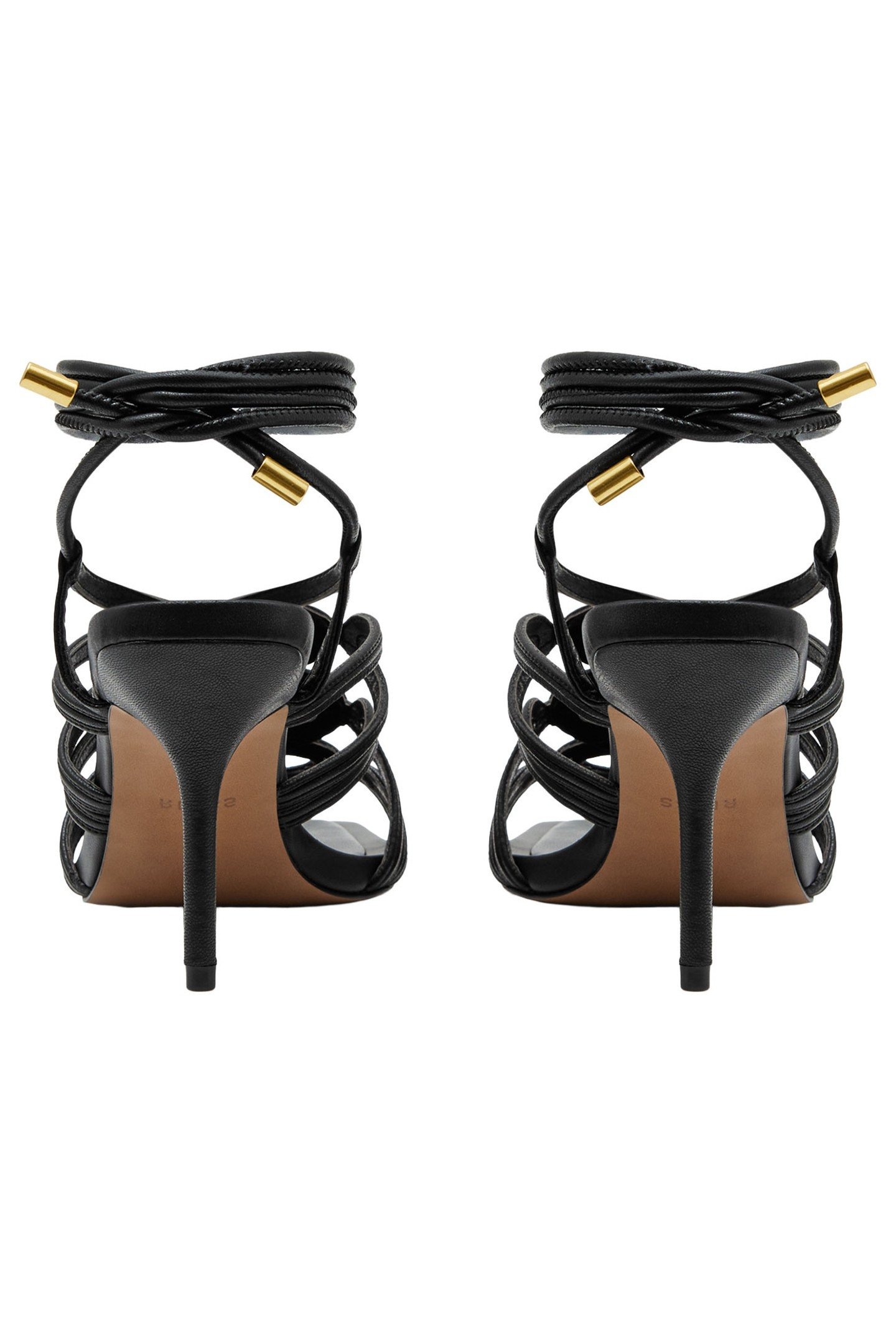 ROPE STRAP HEELED SANDAL BLACK 8