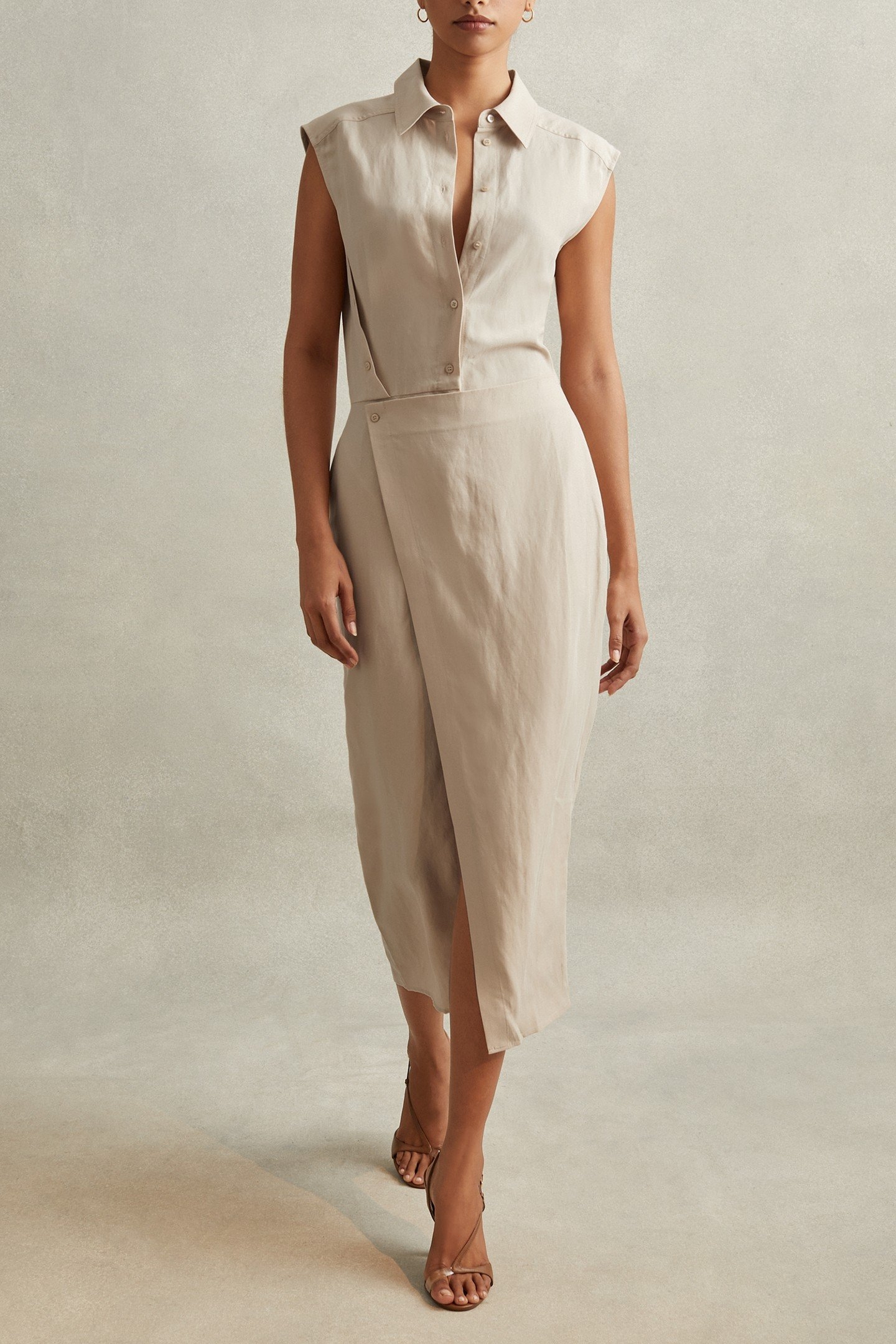 RELAXED SHIRT DRESS NEUTRAL 2