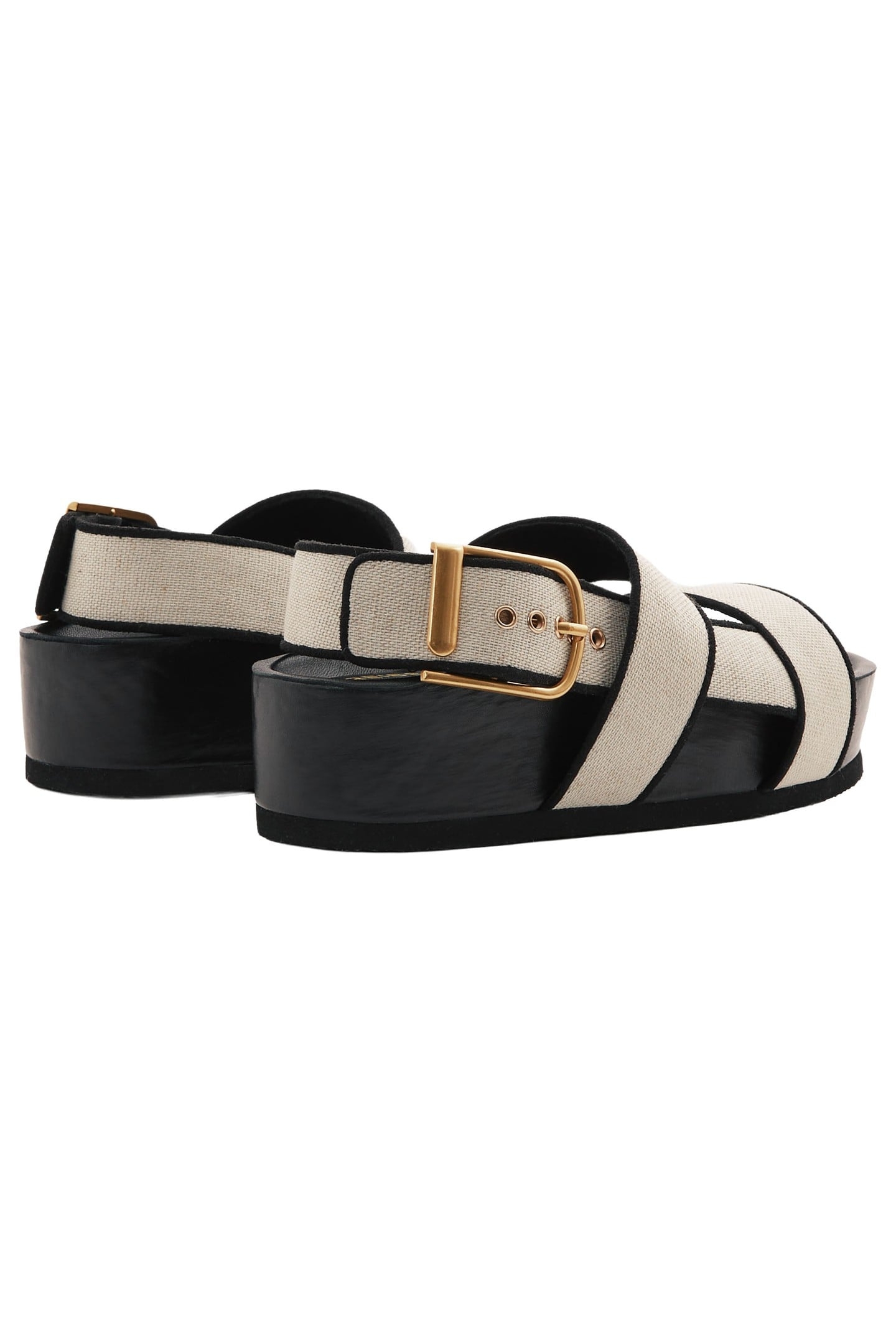 STRAPPY CANVAS FLATFORM BLACK 3