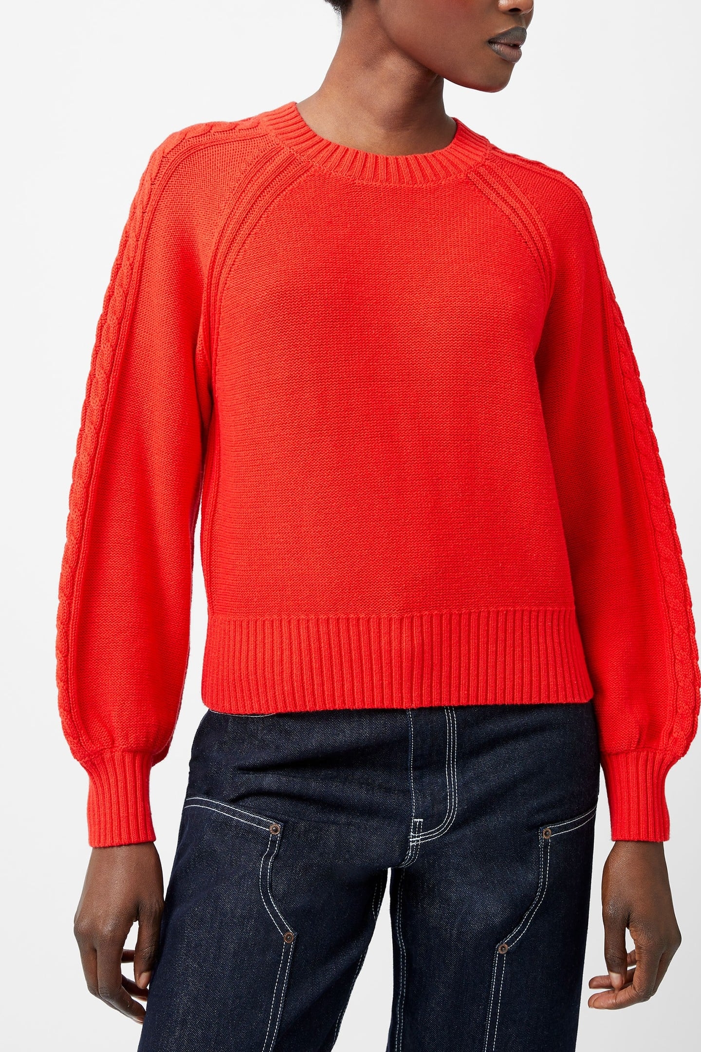 LILY CABLE SLV JUMPER SCARLET RED 1