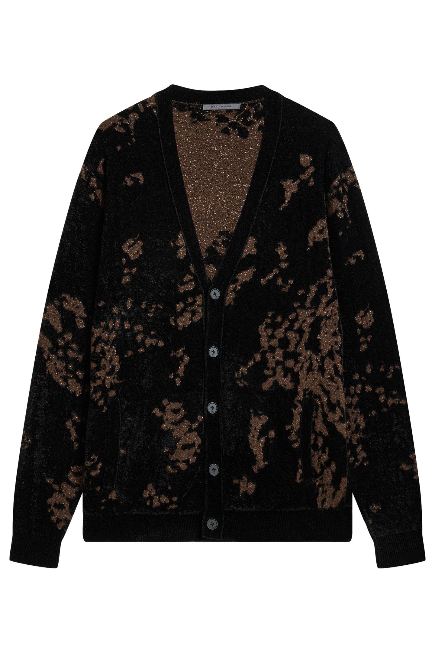 RAVEN LS CARDIGAN WITH CONFETTI JACQUARD BLACK 2