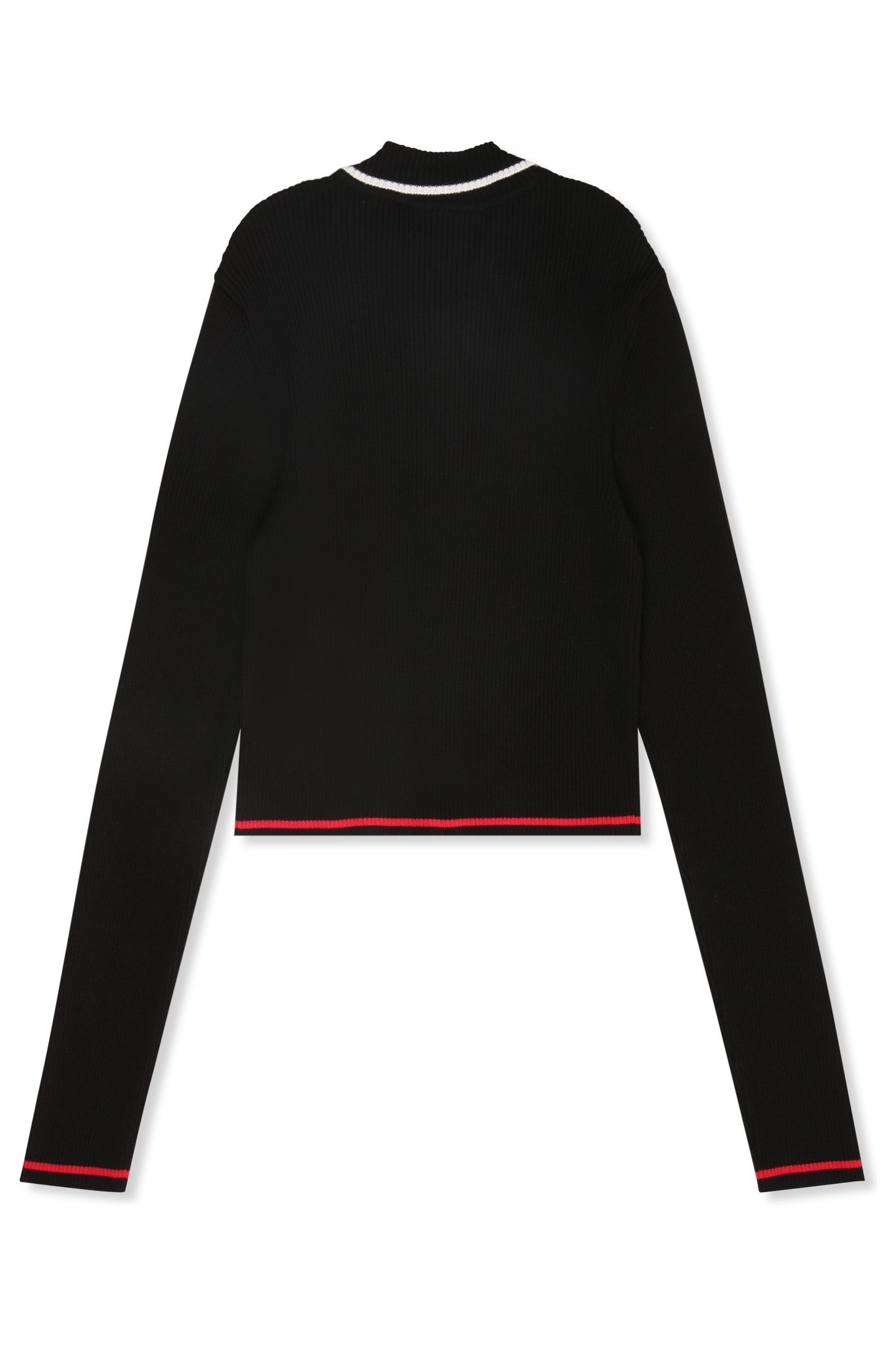 SIMONTE SLIM FULL-ZIP KNIT CARDIGAN BLACK 4