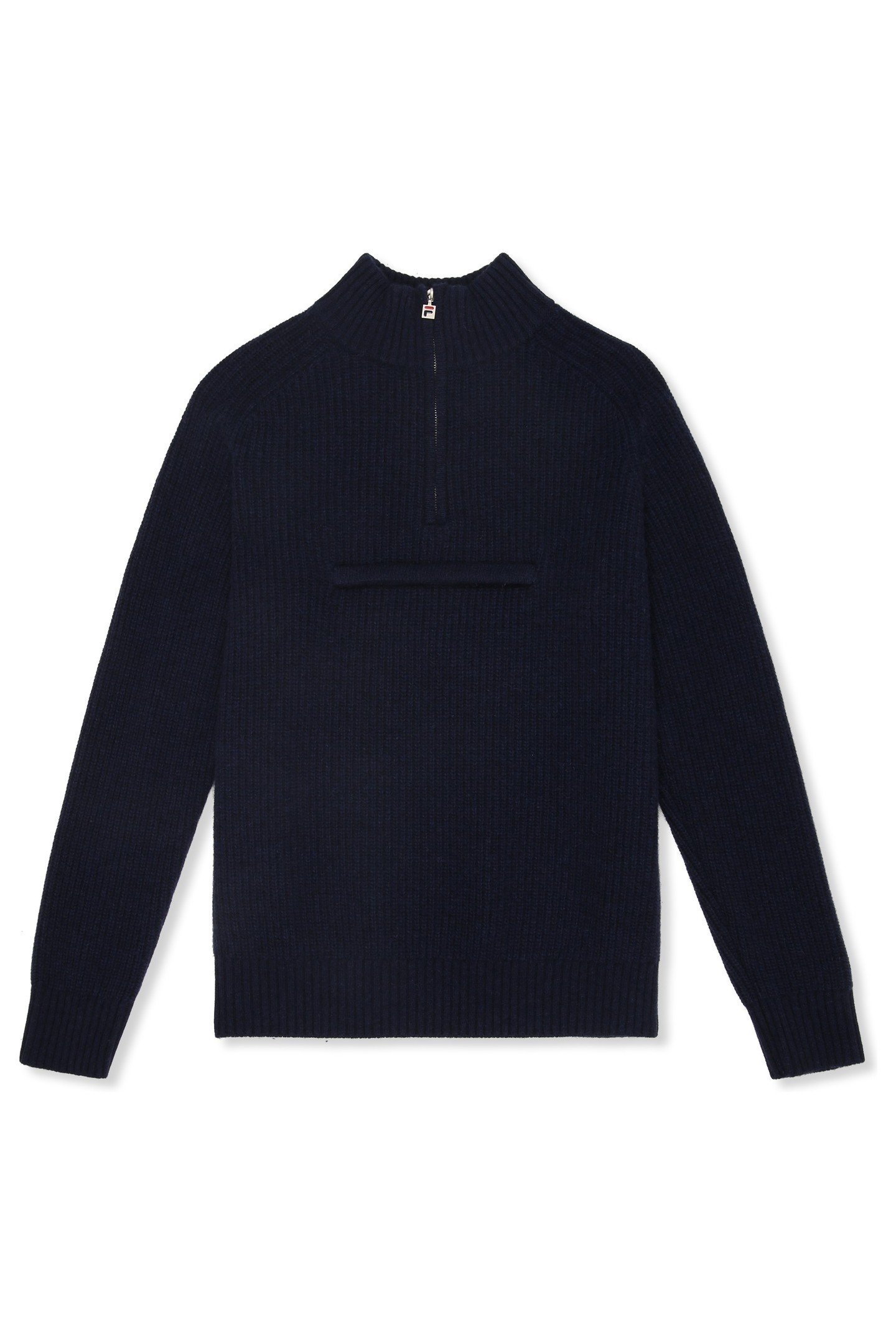 GIOVANNI RELAXED HALF-ZIP KNIT SAILING SWEATER BLACK IRIS 5