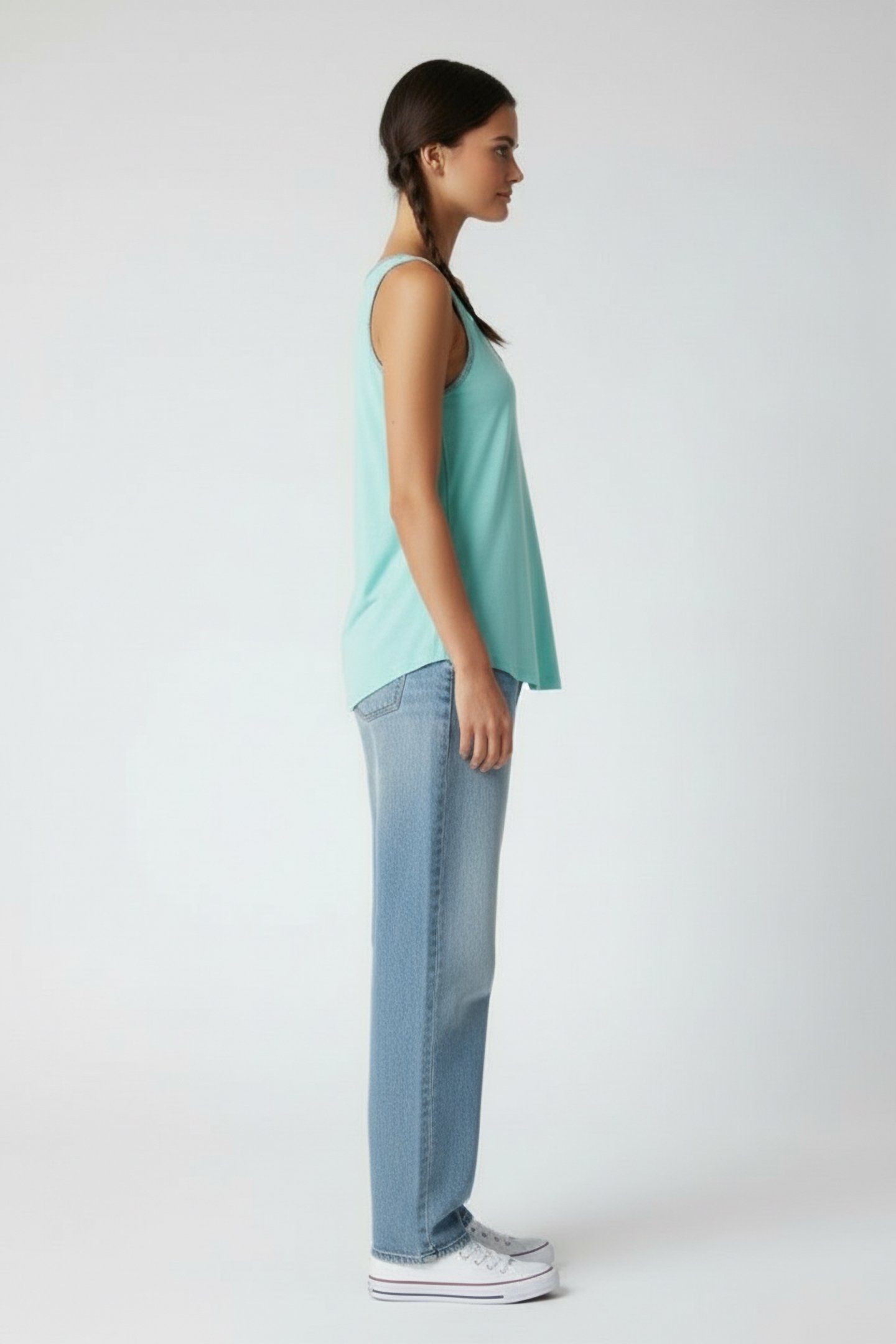 NOVA LINEN MIX VEST BRIGHT BLUE 3