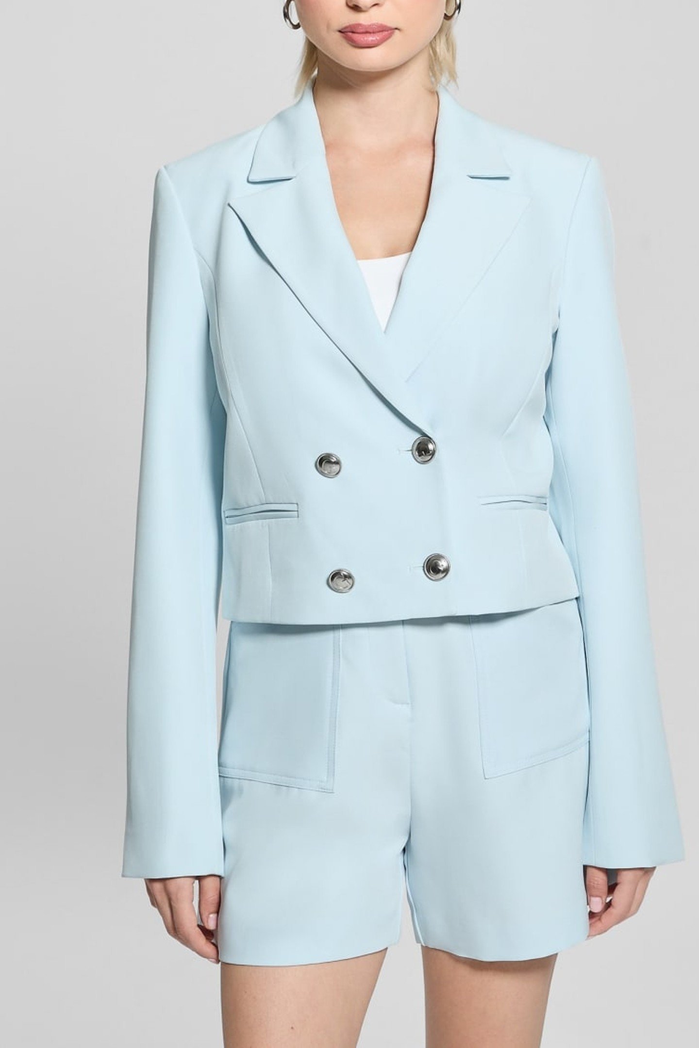 ANDREE CROP BLAZER SKY HIGH 1