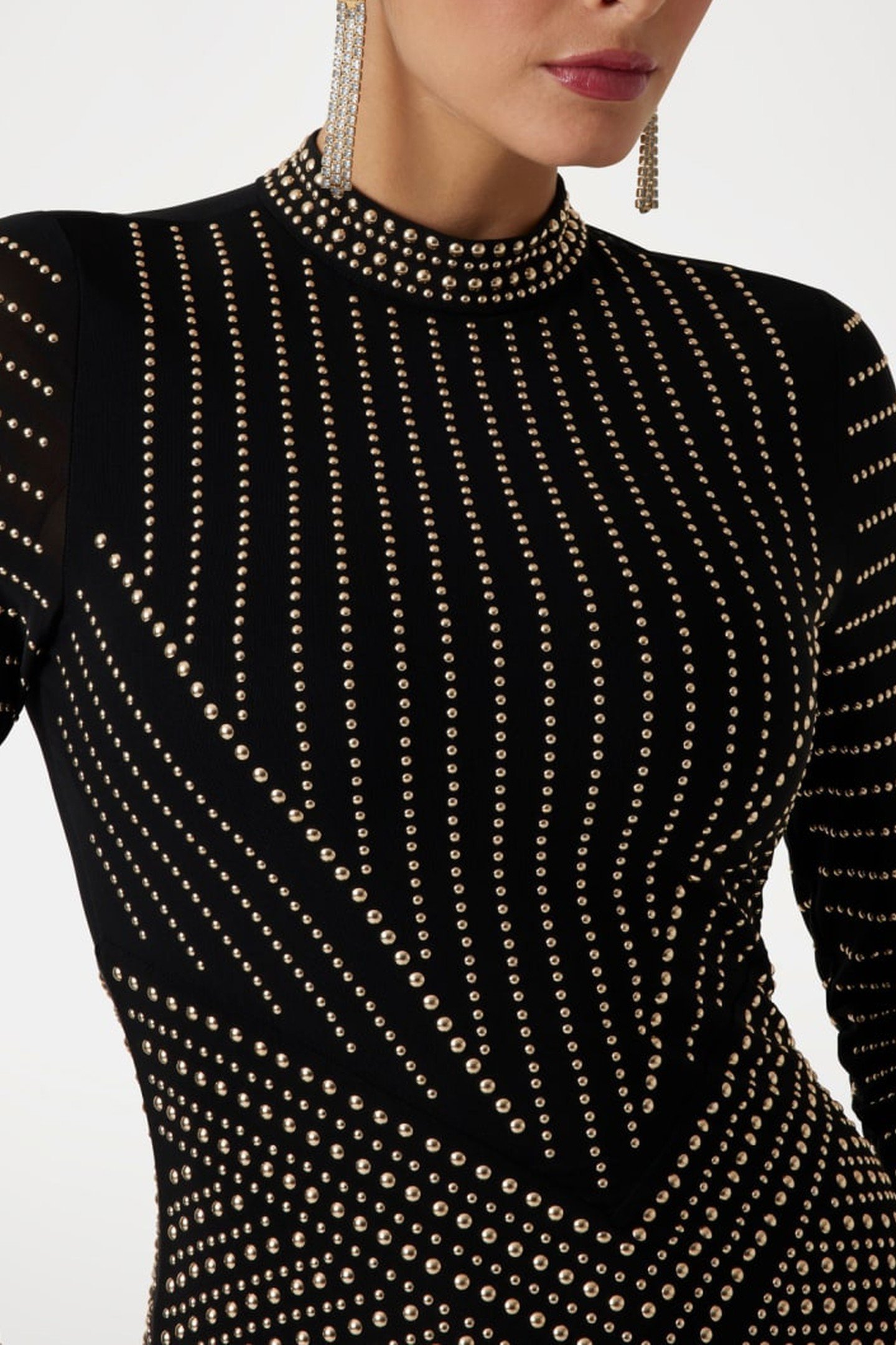 KRISTAL DRESS JET BLACK MULTI 6