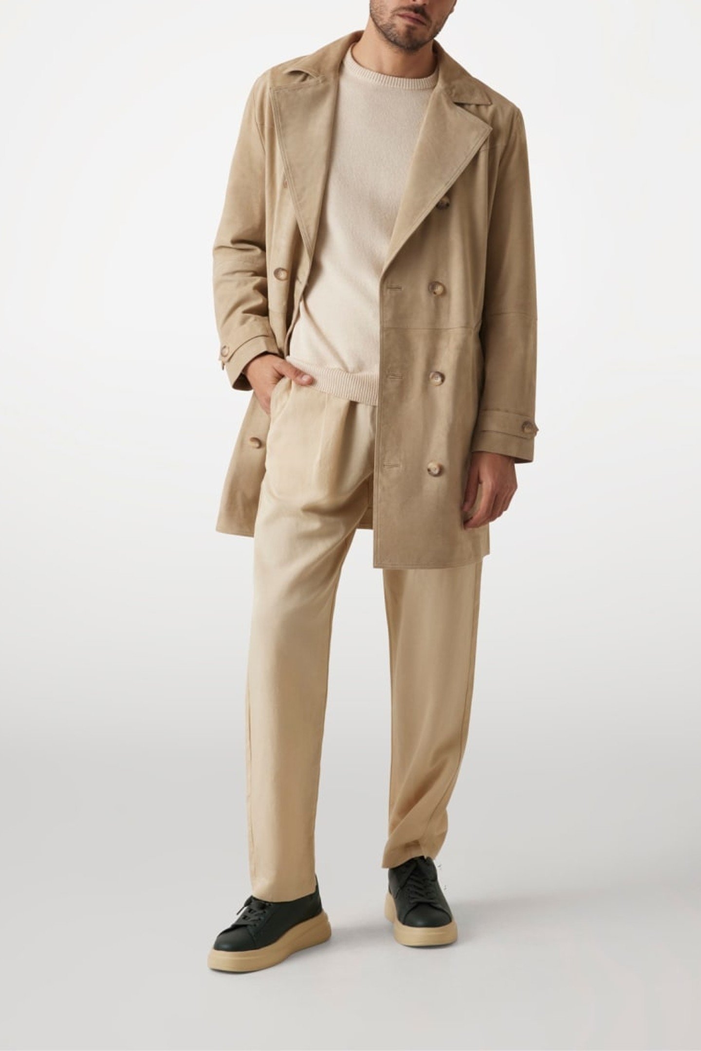 REAL SUEDE DB TRENCH COOKIES 1