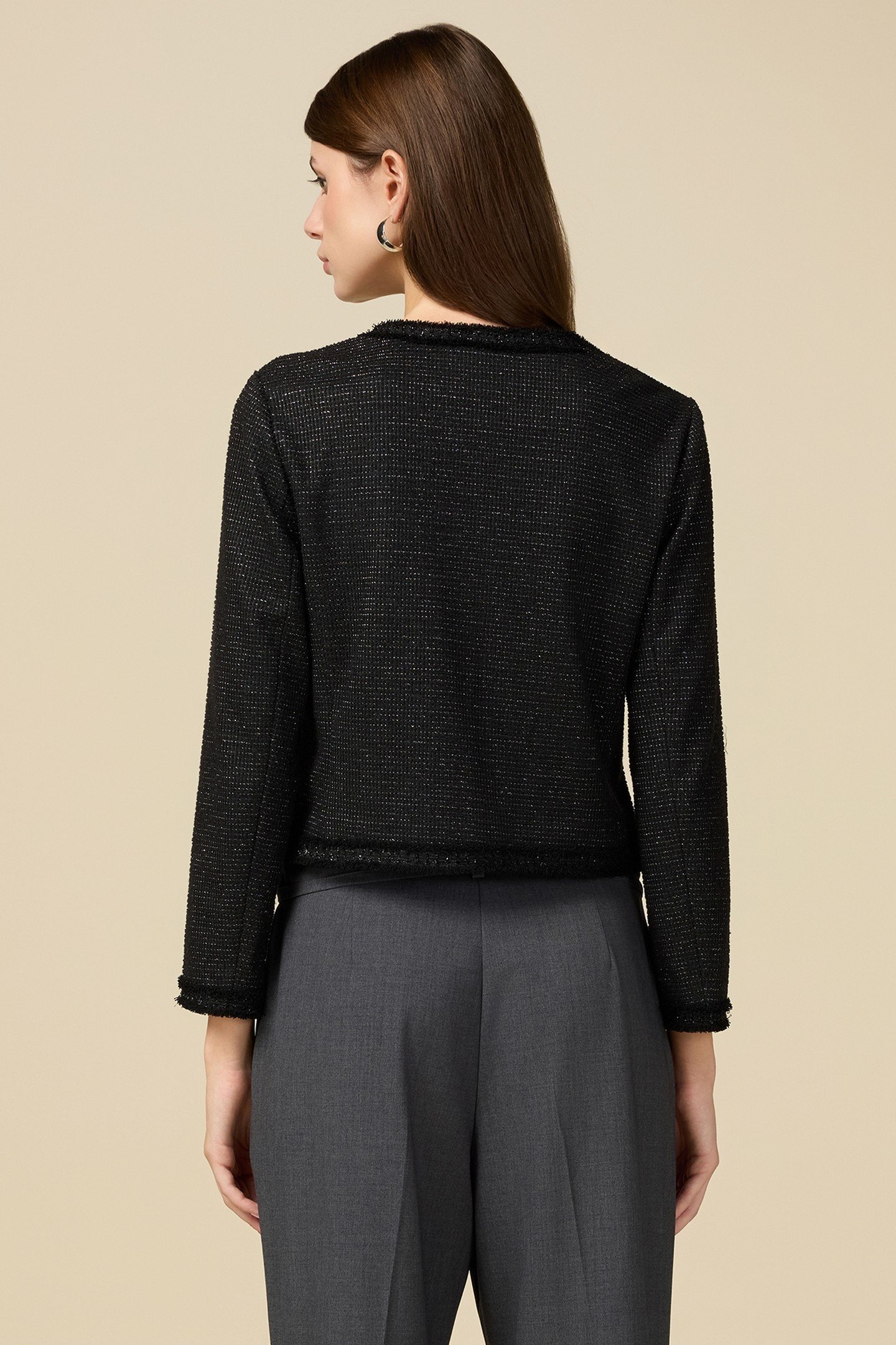 SHORT TWEED JACKET BLACK 2