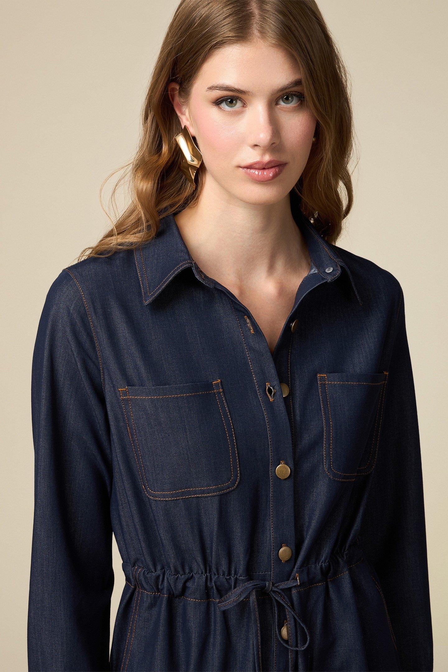 LIGHT DENIM CHEMISIER DRESS BLUE 4