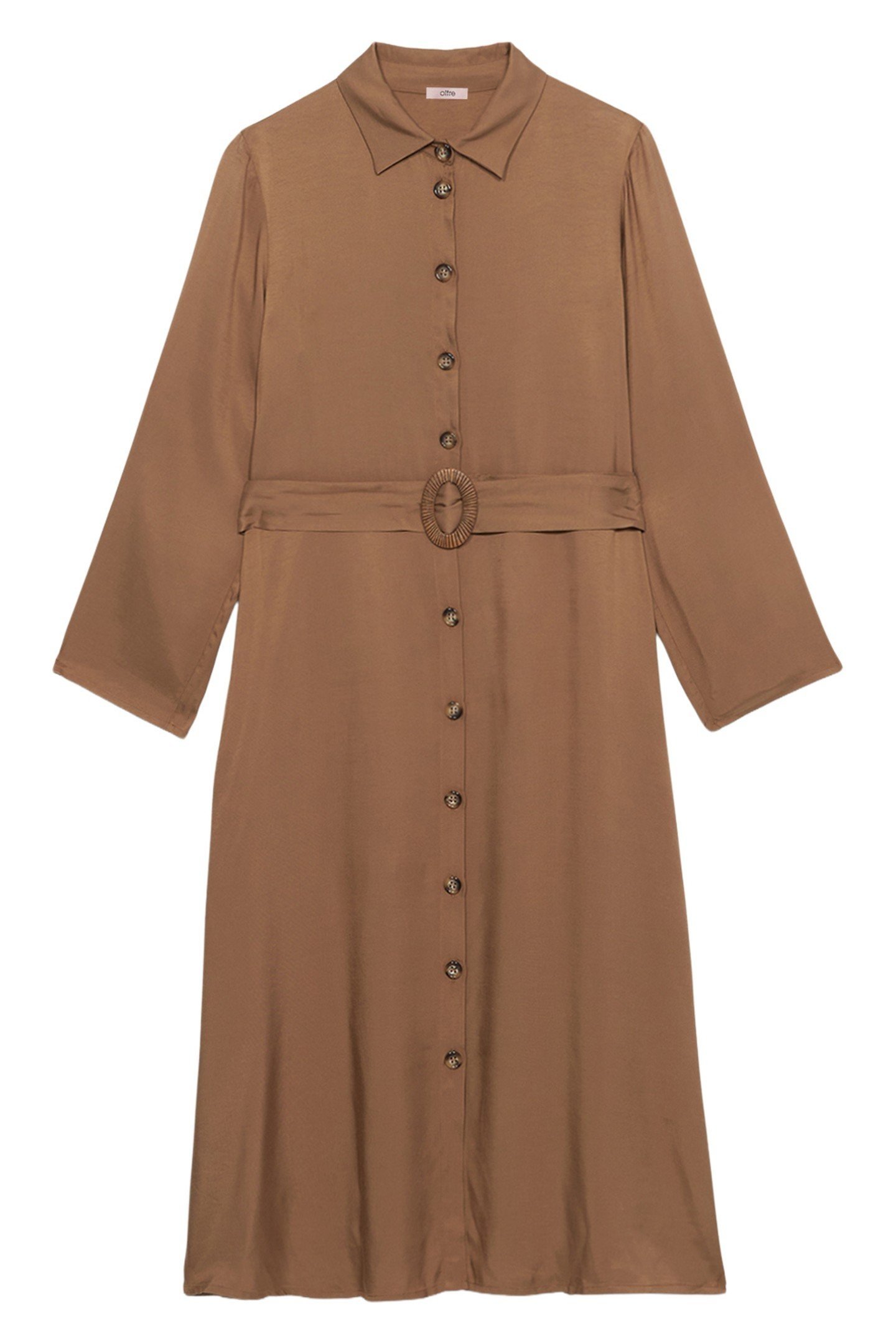 VISCOSE CHEMISIER DRESS BEIGE 3