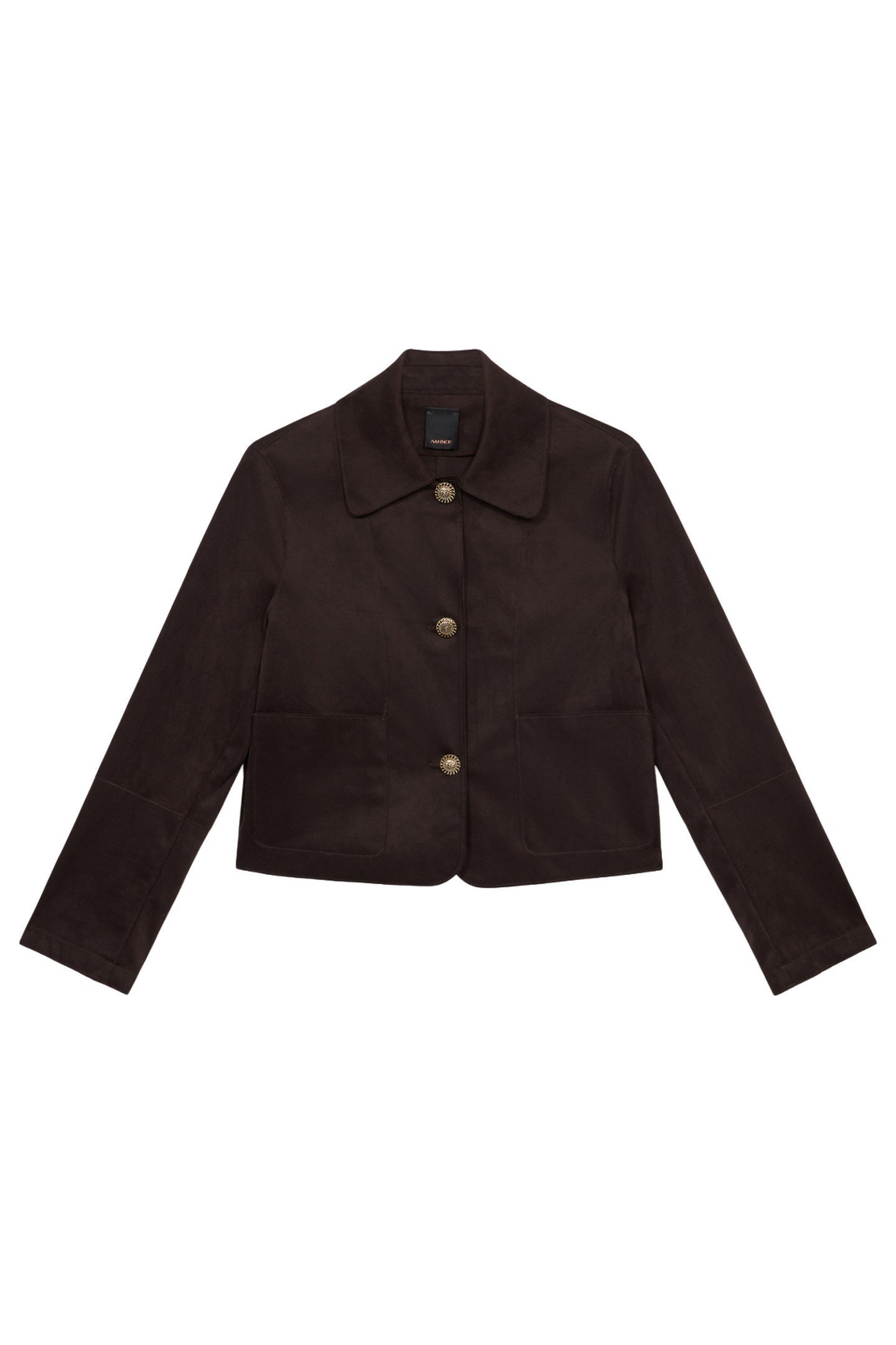 BOXY SUEDE EFFECT JACKET BROWN 4